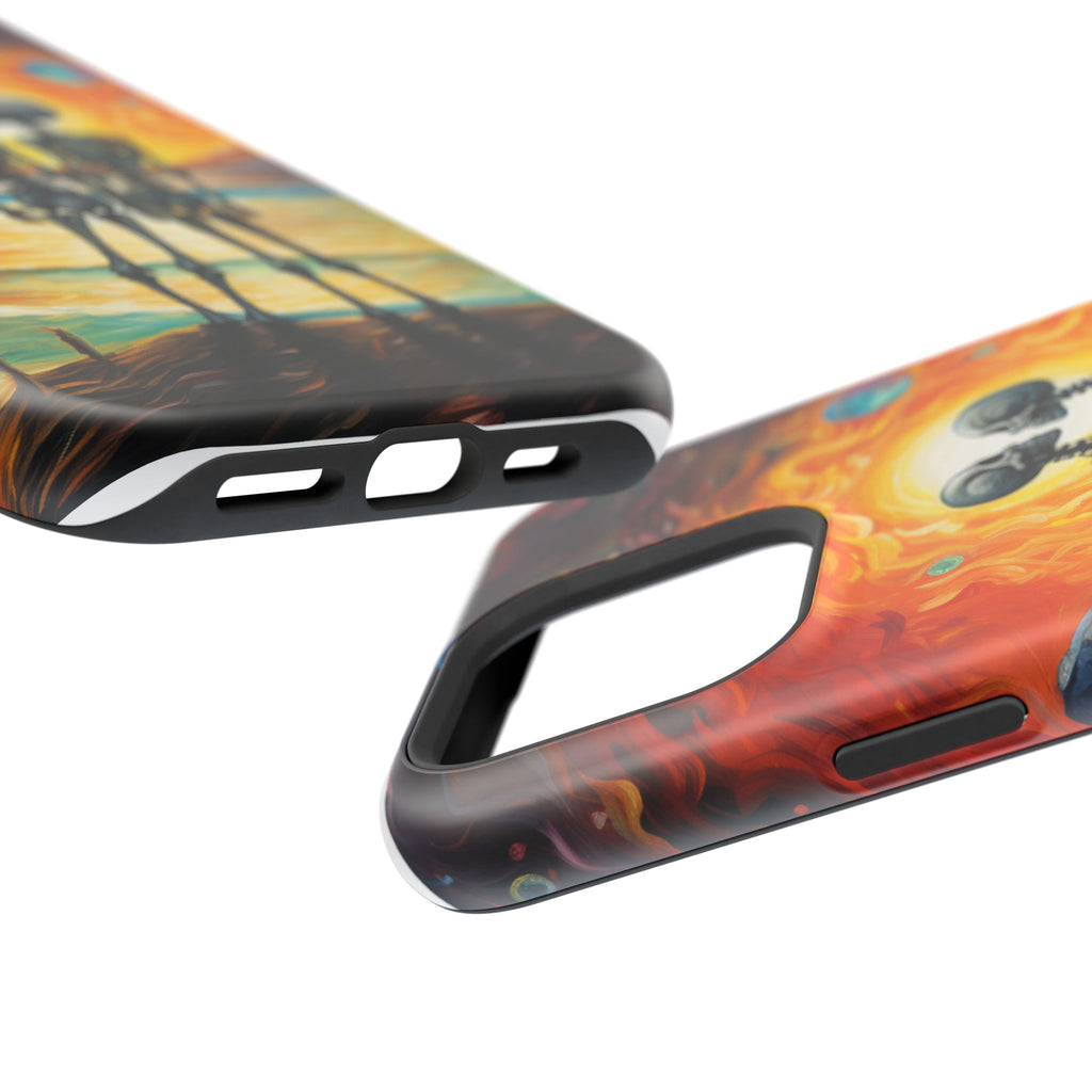 Skeleton Couple Sunset Phone Case | Magnetic Impact-Resistant Case