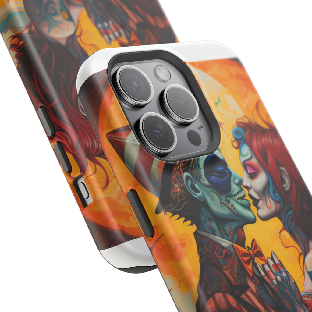 Magnetic Phone Cases - Spooky Lovers Art, Halloween Gifts, Unique Phone Covers, Artistic Phone Accessories, Colorful iPhone Cases