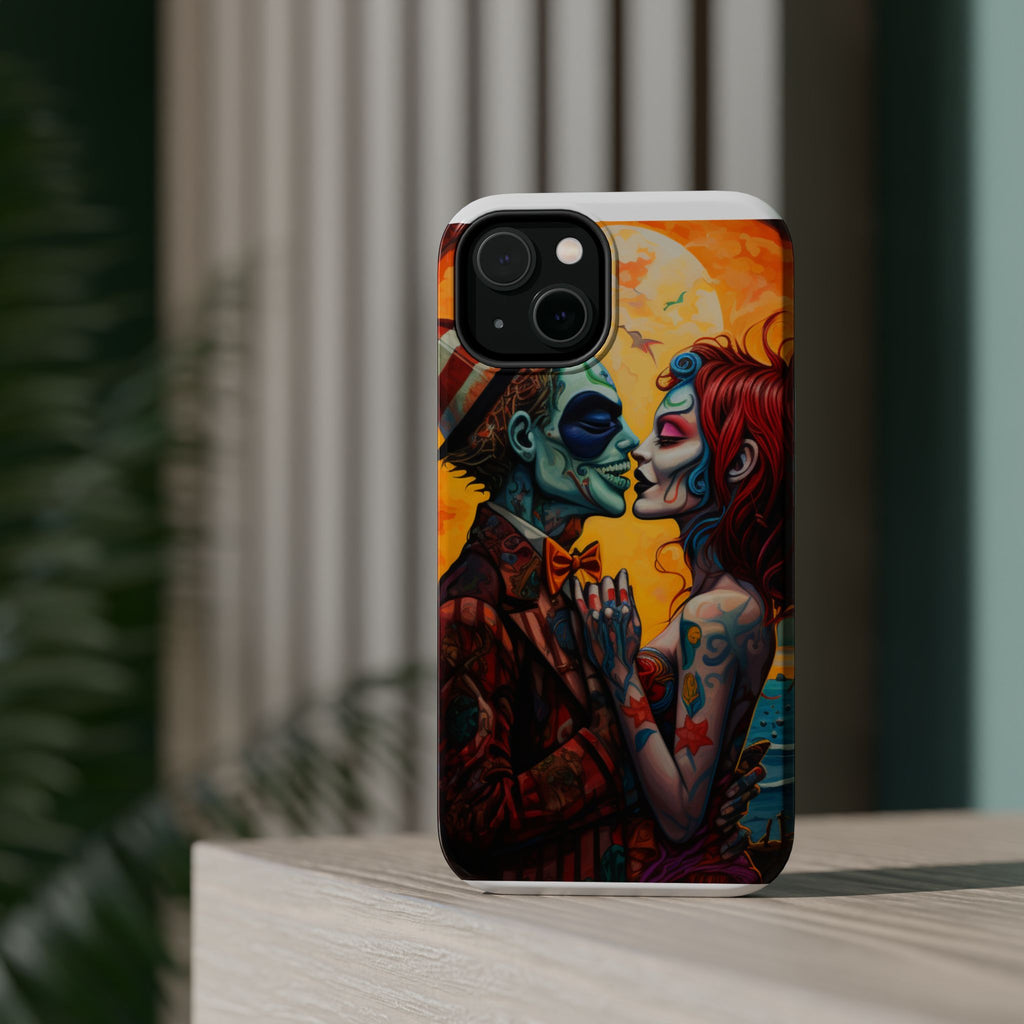 Magnetic Phone Cases - Spooky Lovers Art, Halloween Gifts, Unique Phone Covers, Artistic Phone Accessories, Colorful iPhone Cases