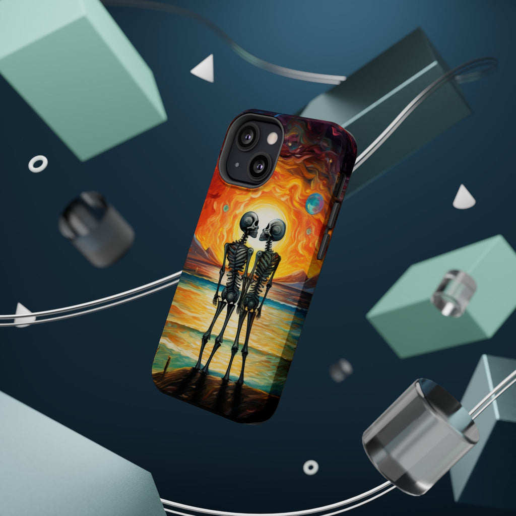 Skeleton Couple Sunset Phone Case | Magnetic Impact-Resistant Case