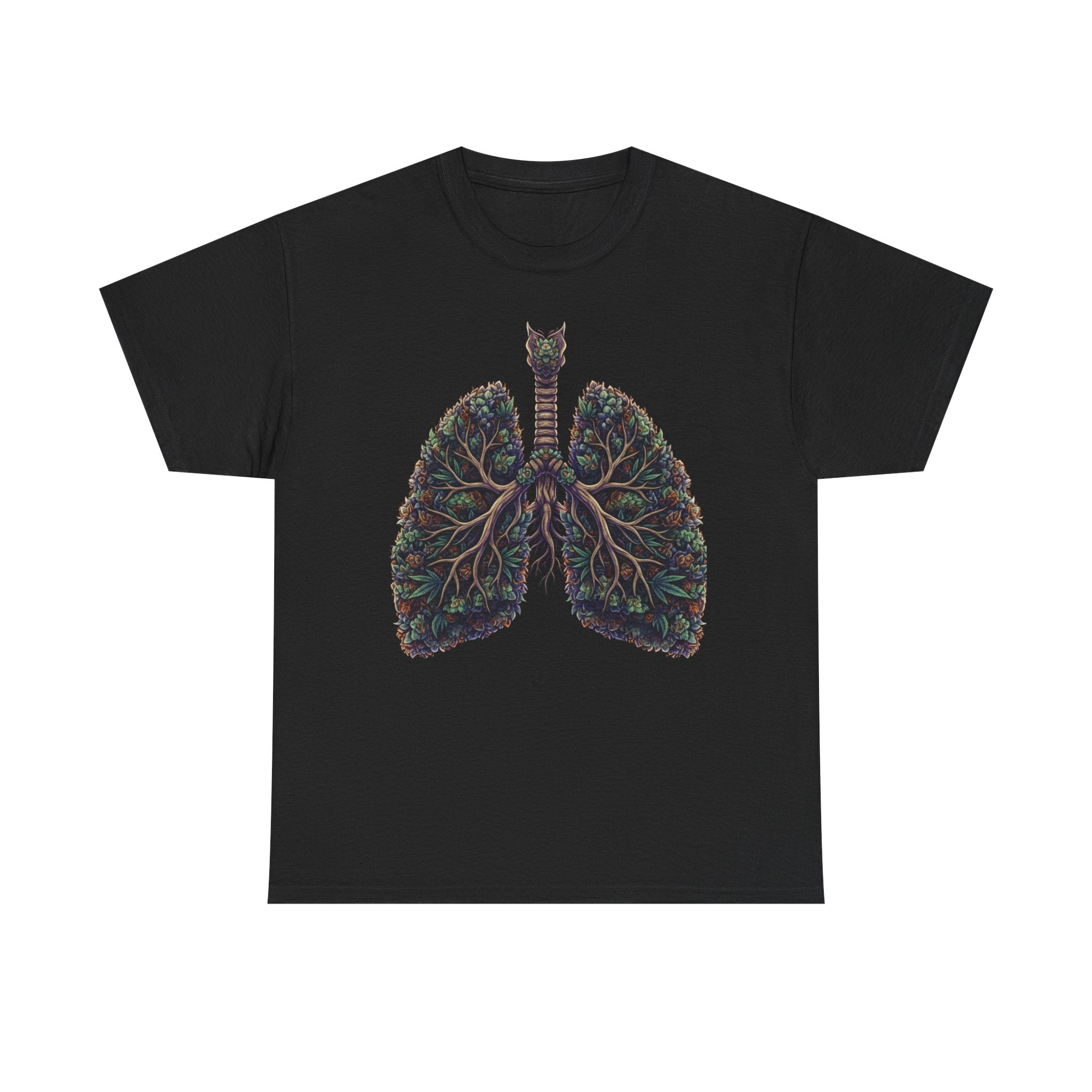 420 Lungs Illustration Tee | Botanical Respiratory Anatomy Shirt
