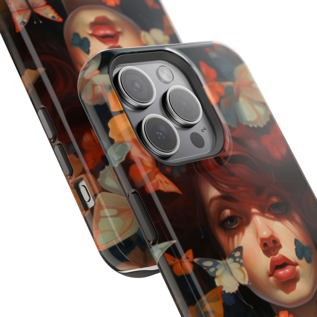 Artistic Butterfly Portrait Phone Case for iPhone & Android — Magnetic Impact-Resistant