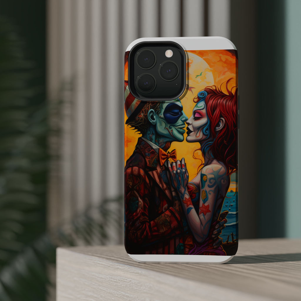 Magnetic Phone Cases - Spooky Lovers Art, Halloween Gifts, Unique Phone Covers, Artistic Phone Accessories, Colorful iPhone Cases