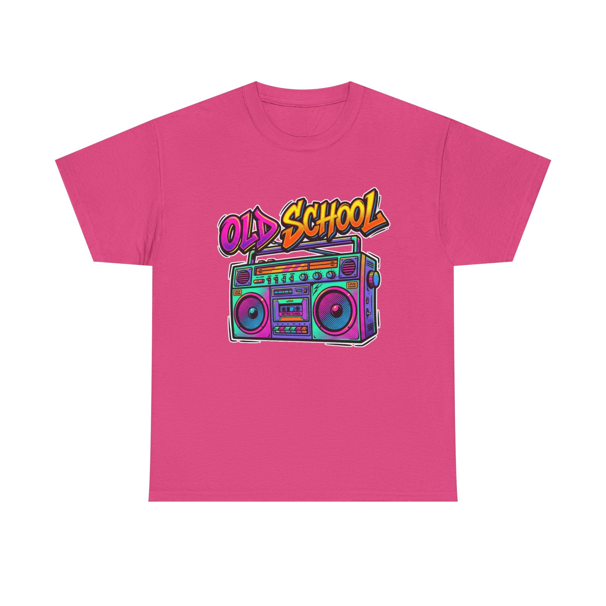 Old School Boombox Tee — Retro 80s Vintage Radio Graphic T-Shirt