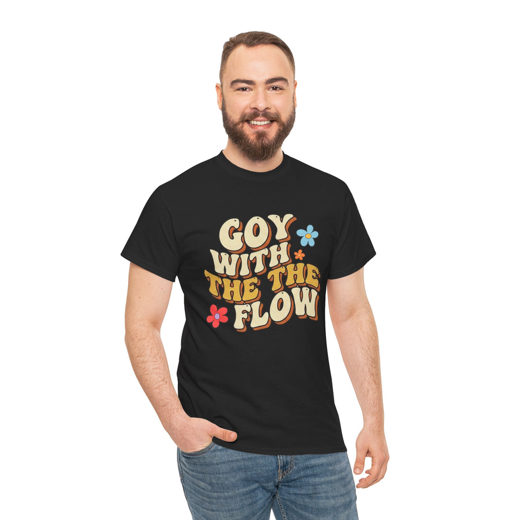 Goy With The Flow--Retro Flower Graphic Tee