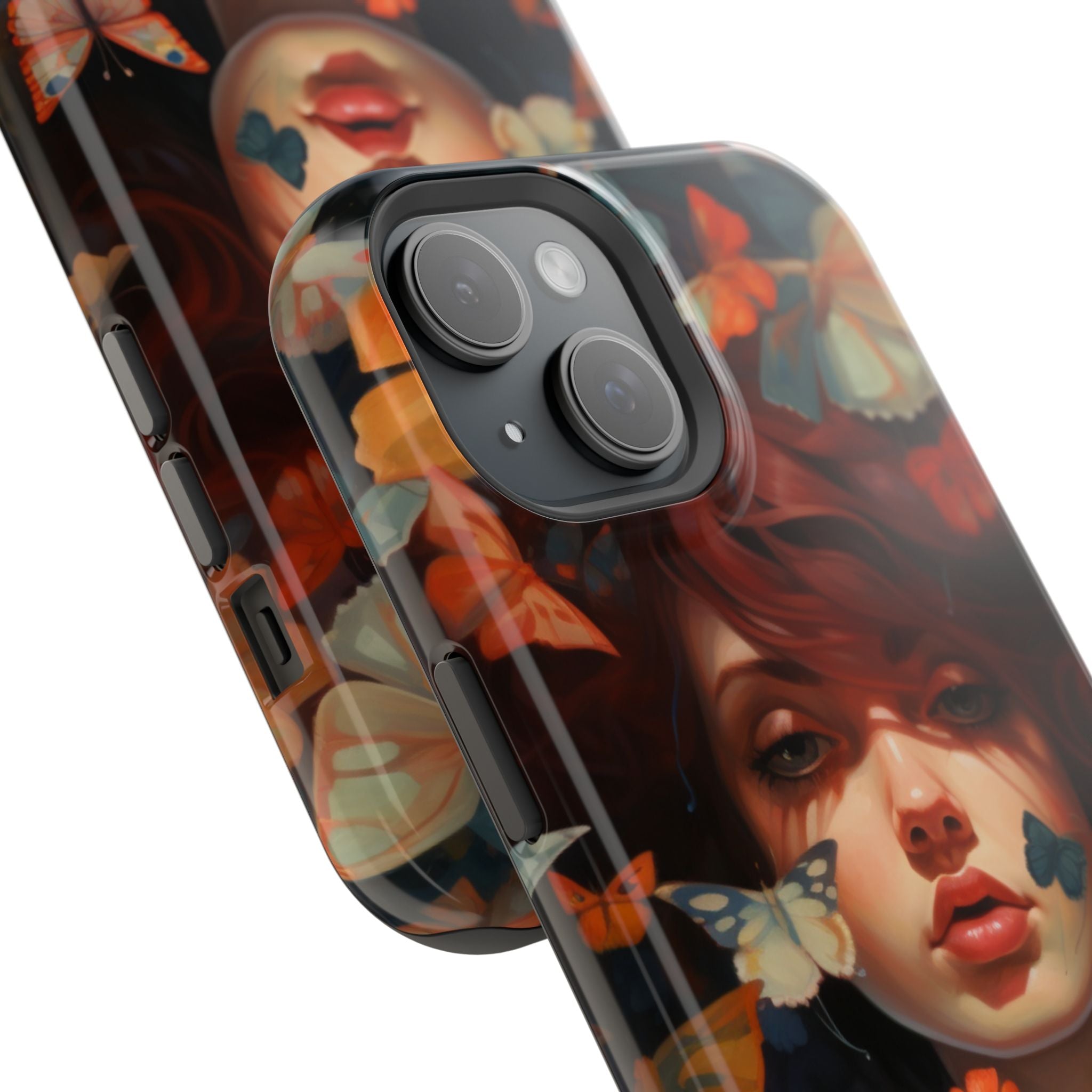 Artistic Butterfly Portrait Phone Case for iPhone & Android — Magnetic Impact-Resistant