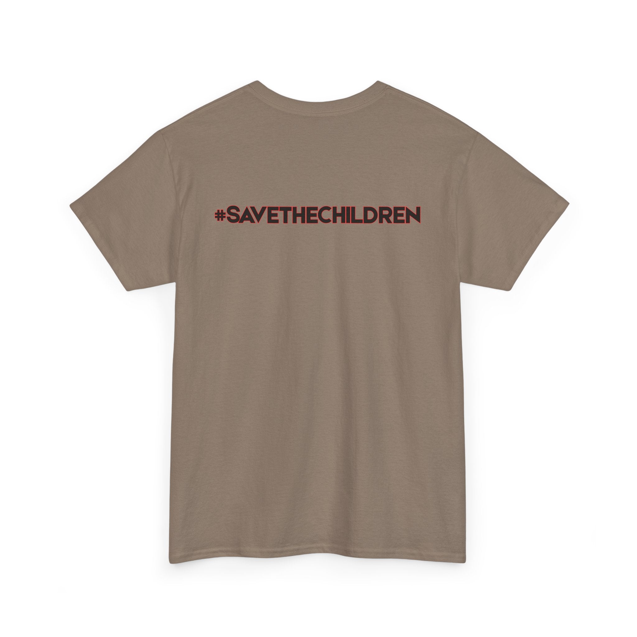 Protest Pizza Box Conspiracy Save the Children T-Shirt | Vintage Riot Art