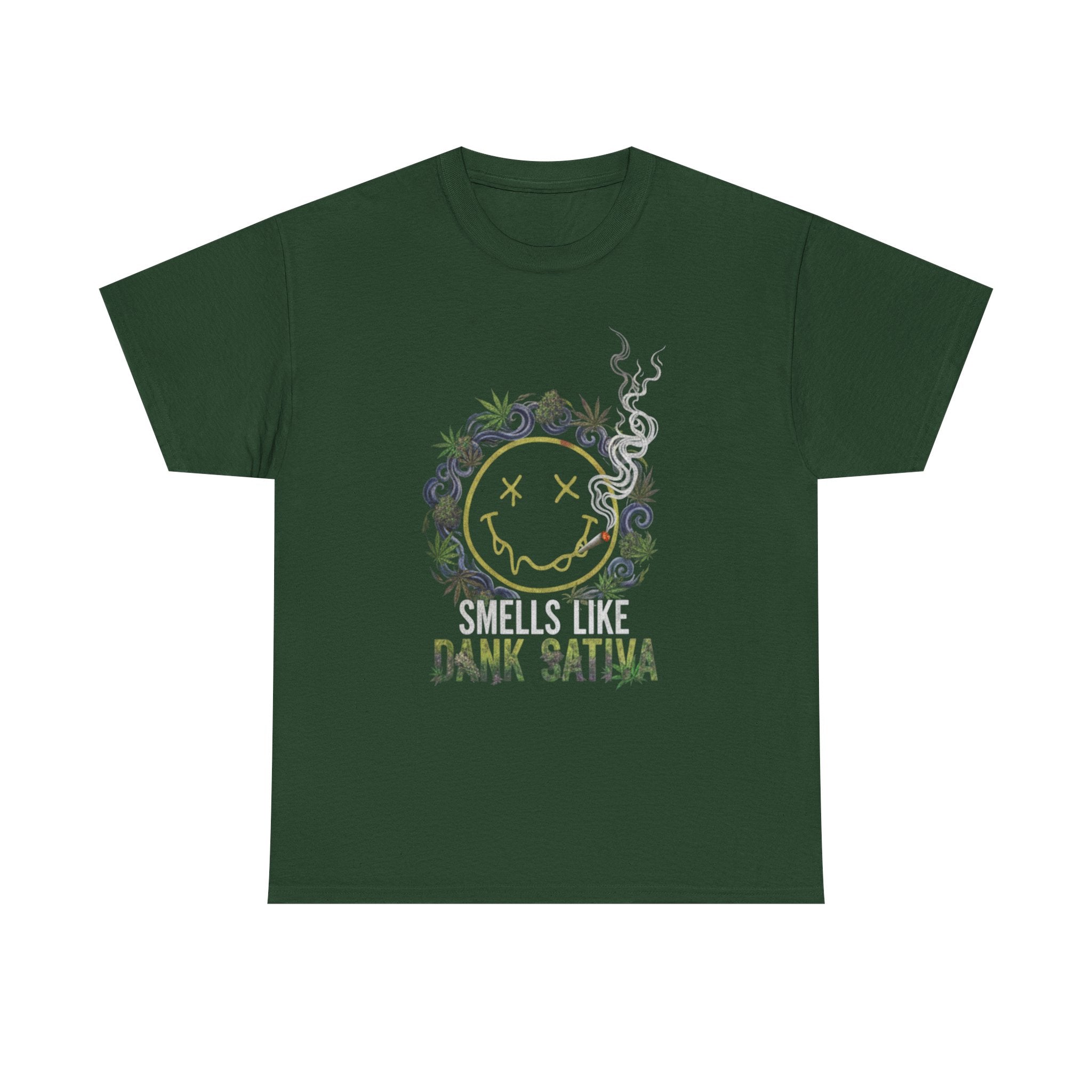 Retro Grunge Smiley 420 Tee | Stoner Humor T-Shirt