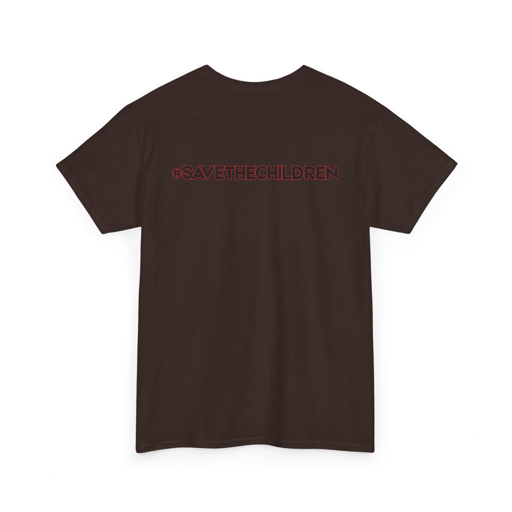 Protest Pizza Box Conspiracy Save the Children T-Shirt | Vintage Riot Art