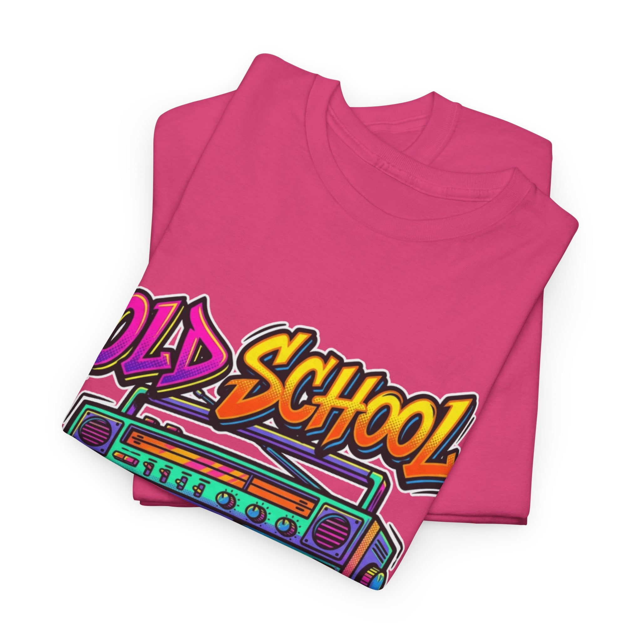 Old School Boombox Tee — Retro 80s Vintage Radio Graphic T-Shirt