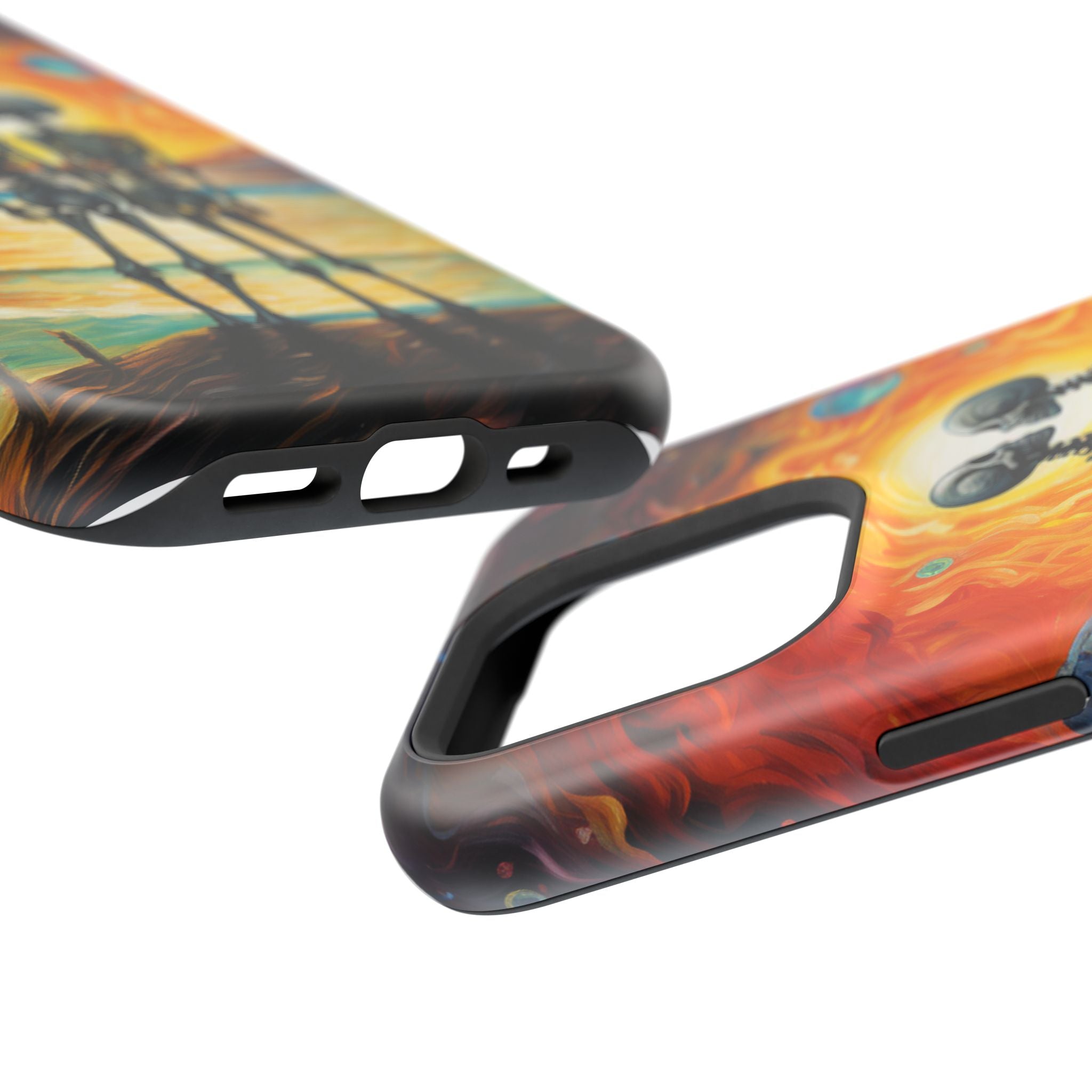 Skeleton Couple Sunset Phone Case | Magnetic Impact-Resistant Case