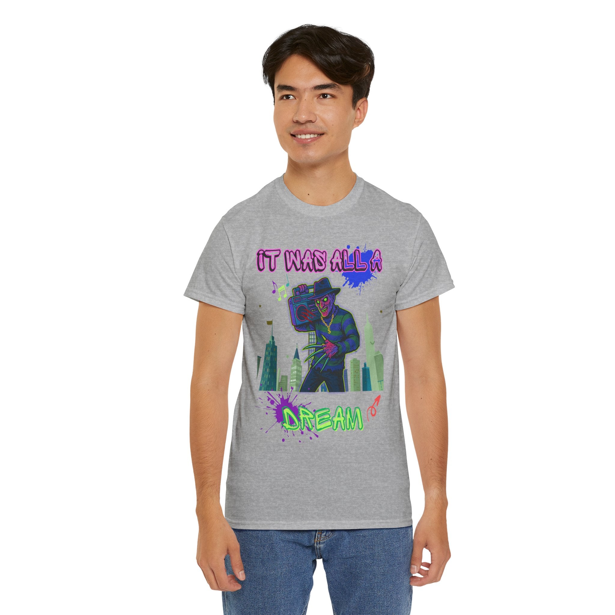 It Was All A Dream Unisex Heavy Cotton Tee - Streetwear, Graphic Tee, Hip Hop Fashion, Casual Wear, Gift Ideas