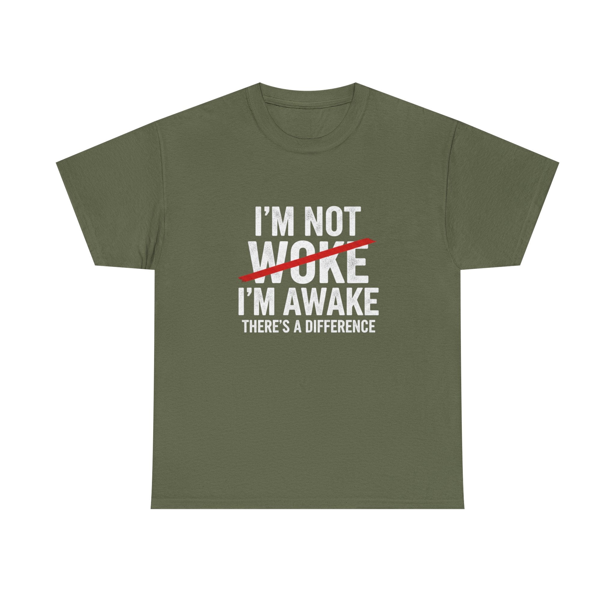 I'm not Woke, I'm Awake T Shirt, Question the narrative graphic Tee, Free Thinker Statement Shirt