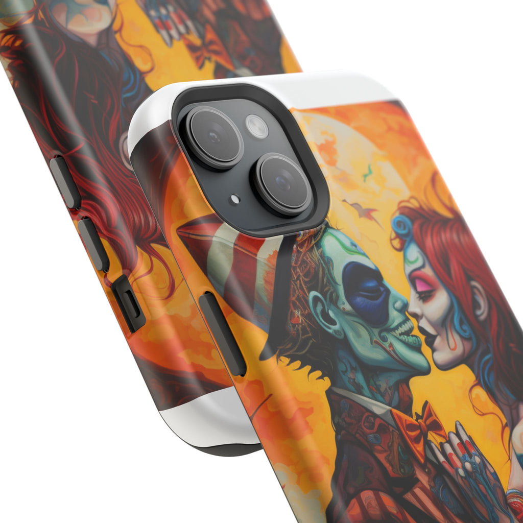 Magnetic Phone Cases - Spooky Lovers Art, Halloween Gifts, Unique Phone Covers, Artistic Phone Accessories, Colorful iPhone Cases
