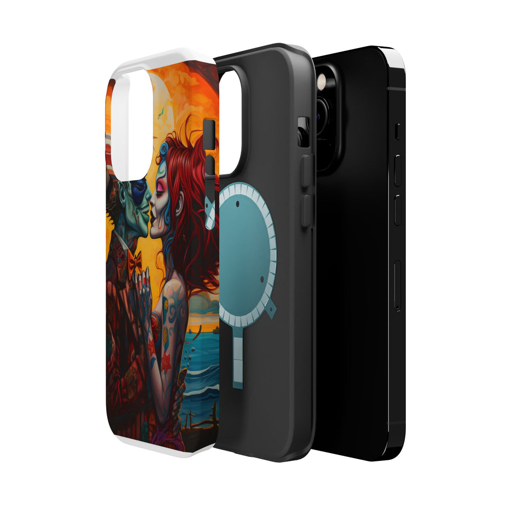 Magnetic Phone Cases - Spooky Lovers Art, Halloween Gifts, Unique Phone Covers, Artistic Phone Accessories, Colorful iPhone Cases