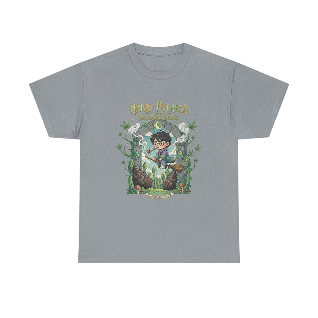 Harry Pothead Stoner Wizard parody Illustration T-Shirt | Magical Forest Potion Design