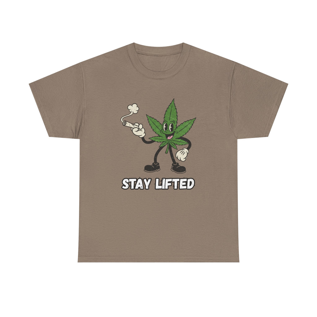 Stay Lifted Herb Leaf Tee | Funny 420 Graphic Shirt