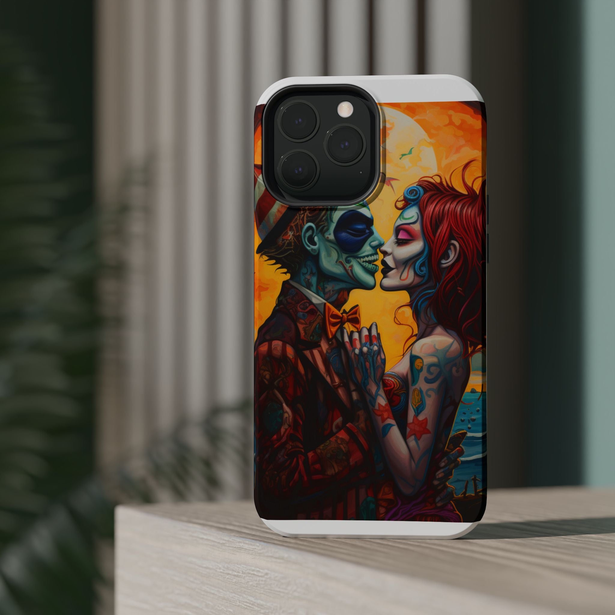 Magnetic Phone Cases - Spooky Lovers Art, Halloween Gifts, Unique Phone Covers, Artistic Phone Accessories, Colorful iPhone Cases