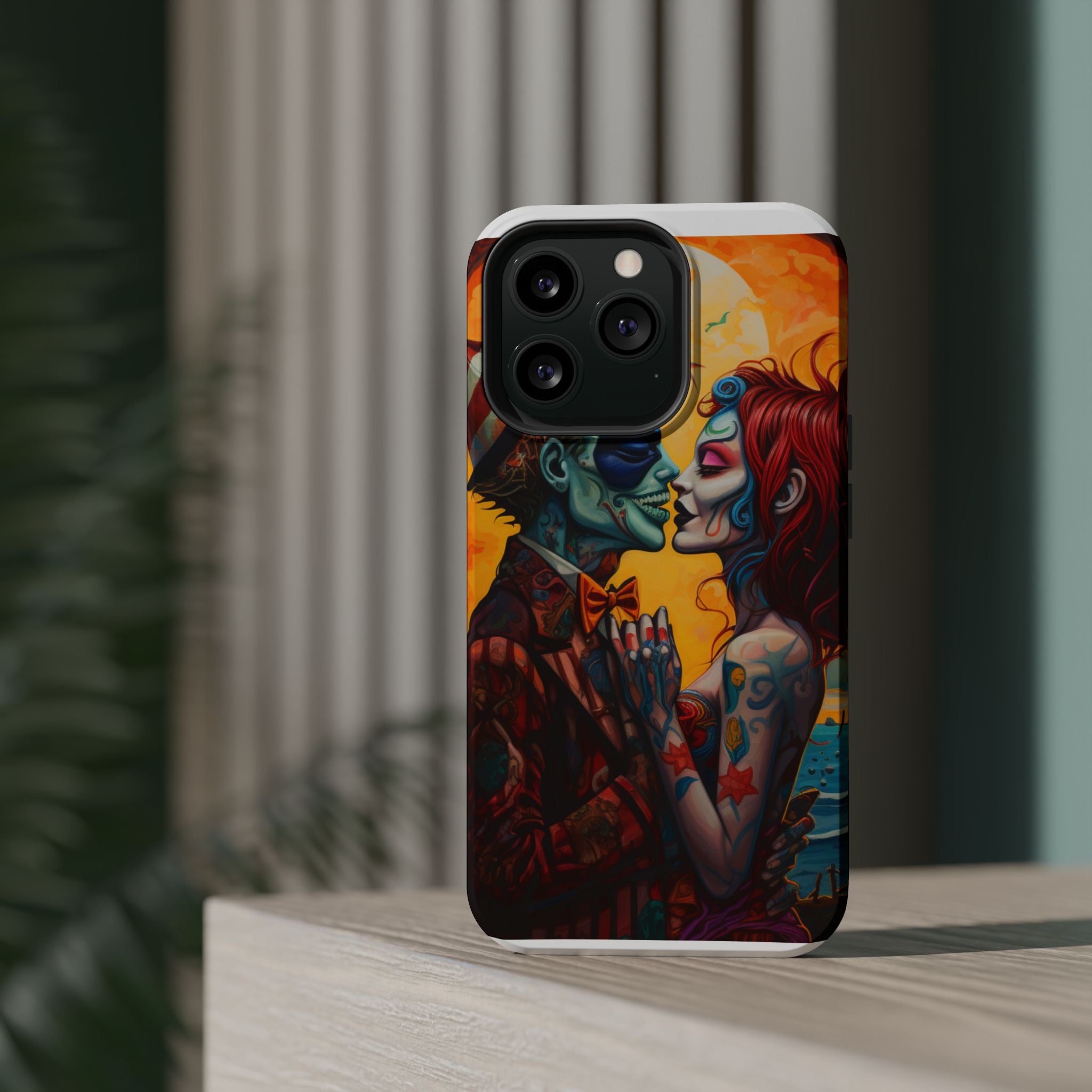 Magnetic Phone Cases - Spooky Lovers Art, Halloween Gifts, Unique Phone Covers, Artistic Phone Accessories, Colorful iPhone Cases