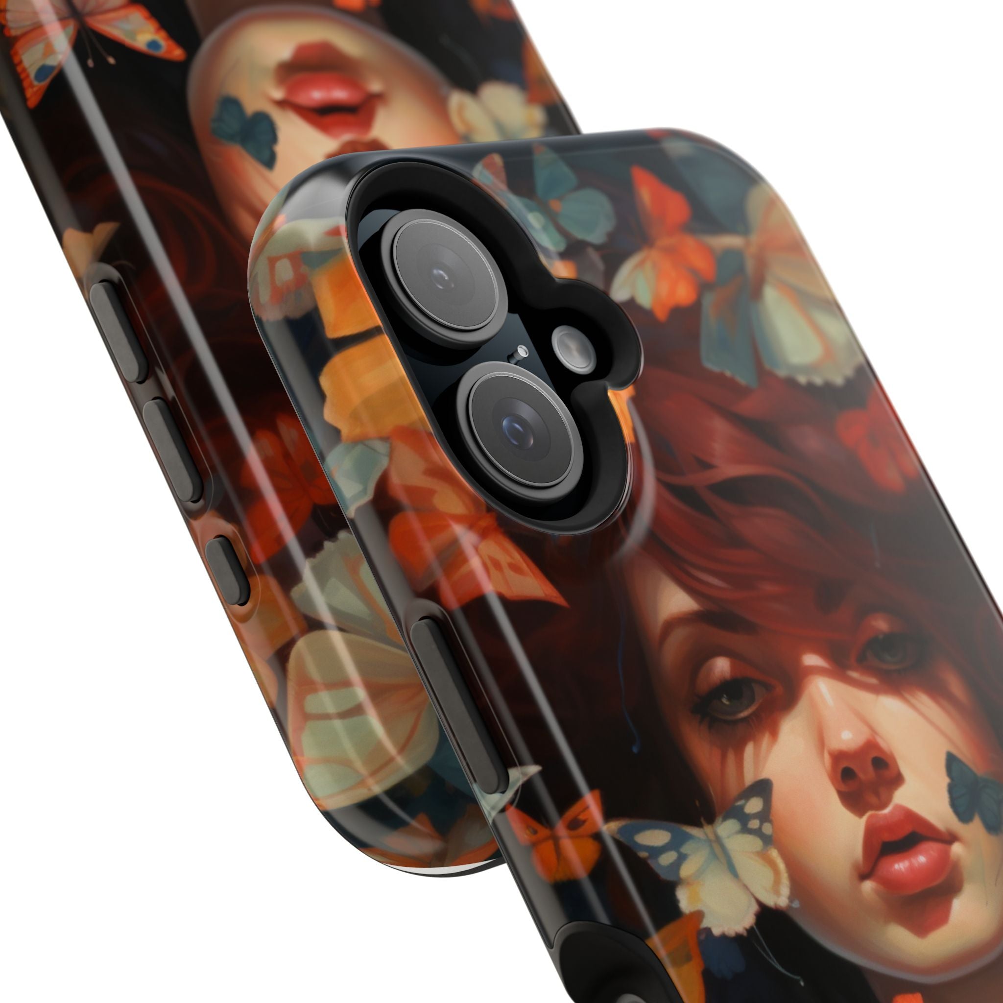 Artistic Butterfly Portrait Phone Case for iPhone & Android — Magnetic Impact-Resistant