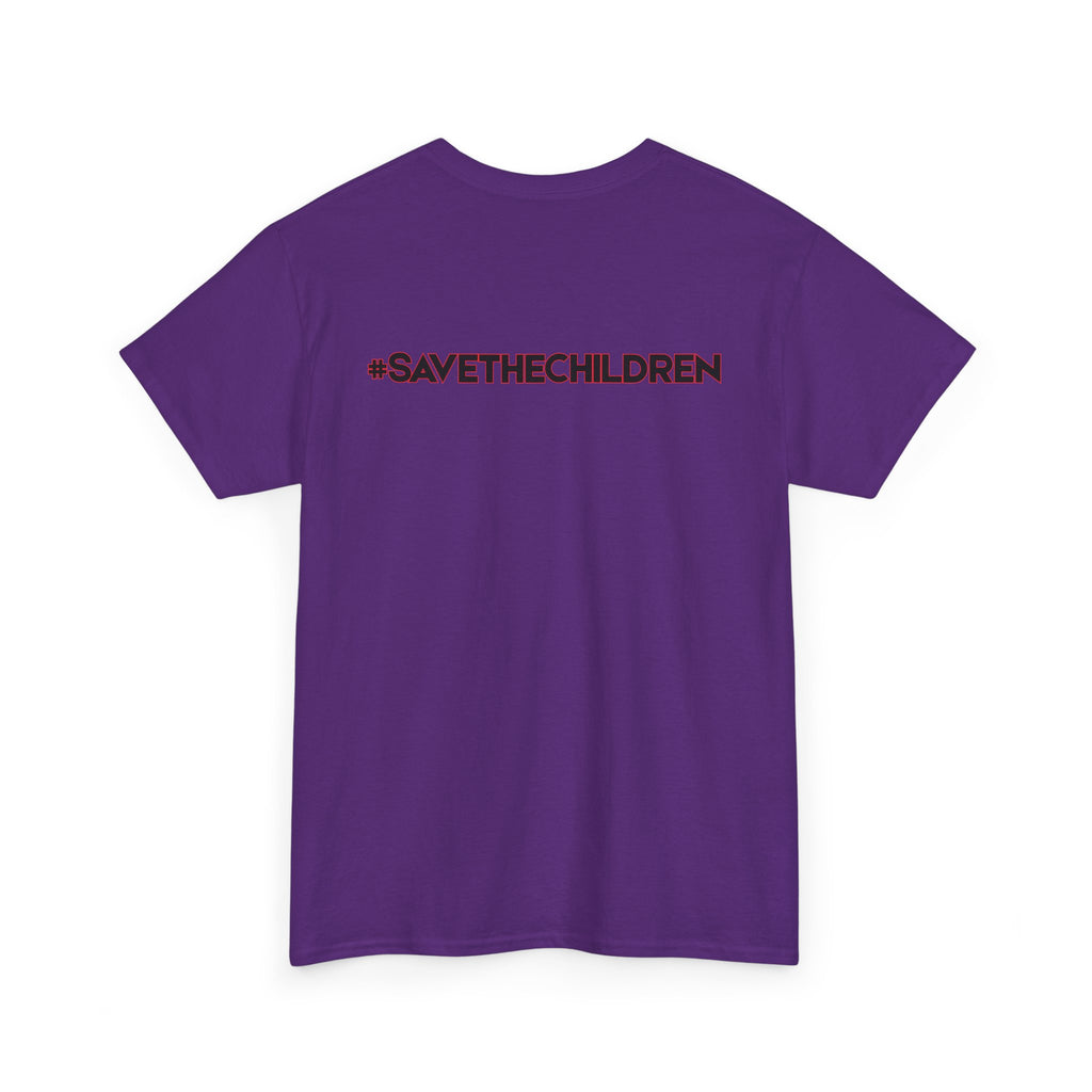Protest Pizza Box Conspiracy Save the Children T-Shirt | Vintage Riot Art