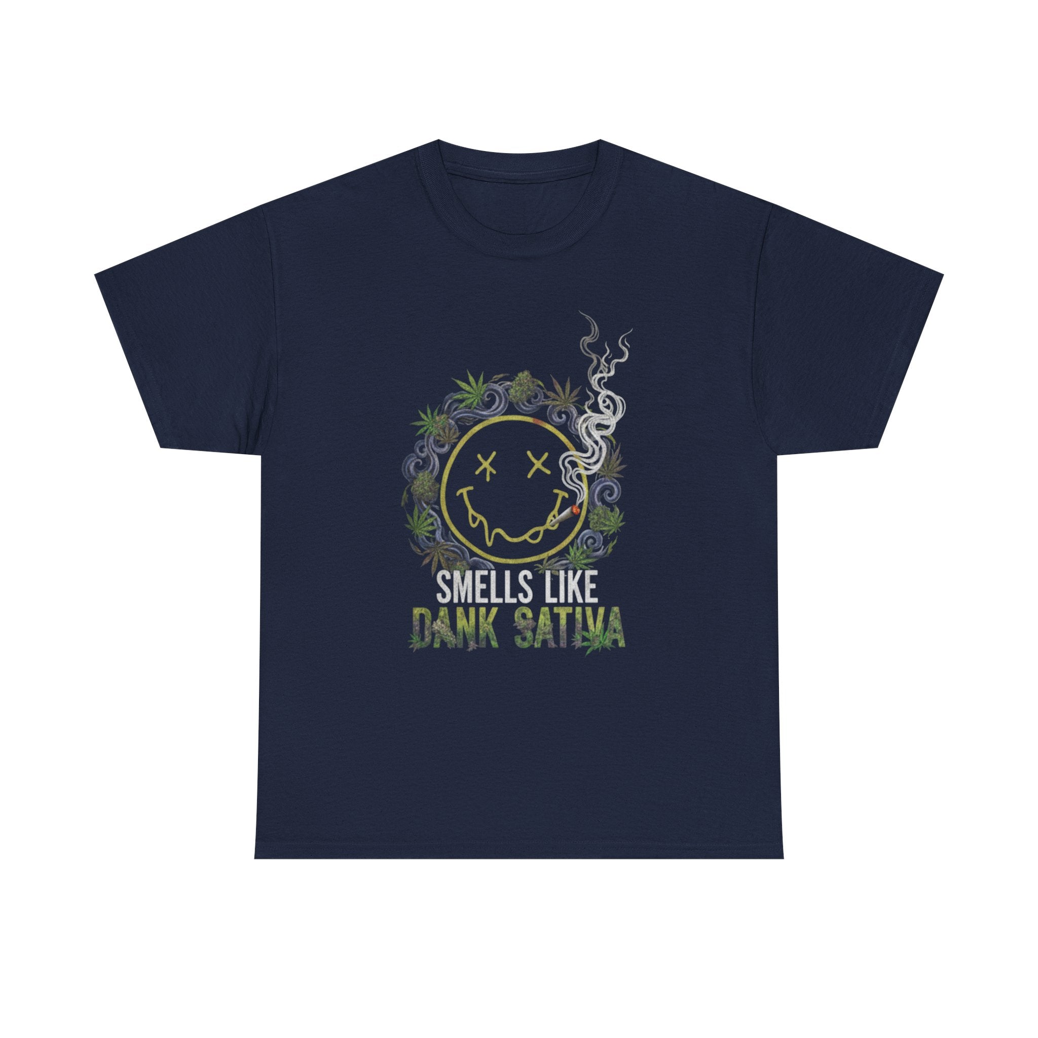 Retro Grunge Smiley 420 Tee | Stoner Humor T-Shirt