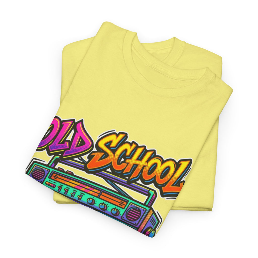 Old School Boombox Tee — Retro 80s Vintage Radio Graphic T-Shirt