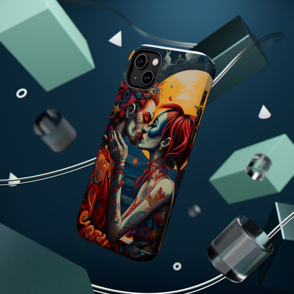 Day of the Dead Romantic Skull Couple Magnetic Impact-Resistant Phone Case for iPhone and Android