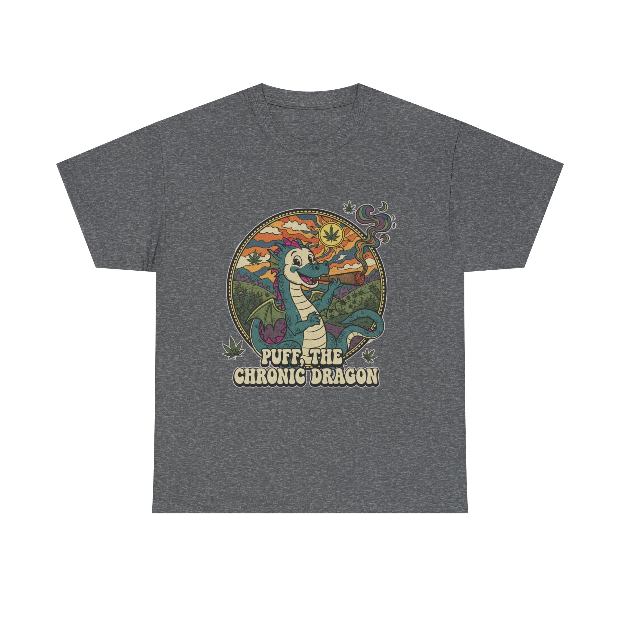 Puff the Chronic Dragon Tee | Retro Dragon Smoking 420 Design