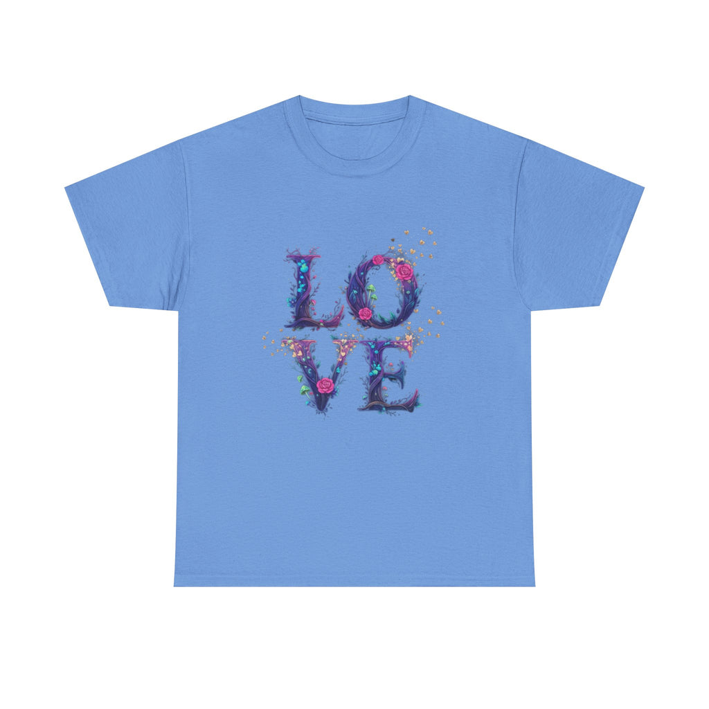 Watercolor Galaxy LOVE T-Shirt | Typographic Love Floral Splash, Valentine's day Tee