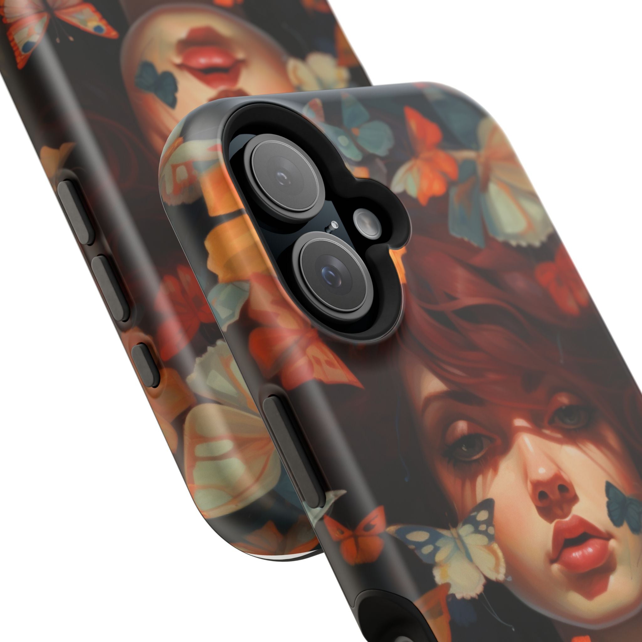 Artistic Butterfly Portrait Phone Case for iPhone & Android — Magnetic Impact-Resistant