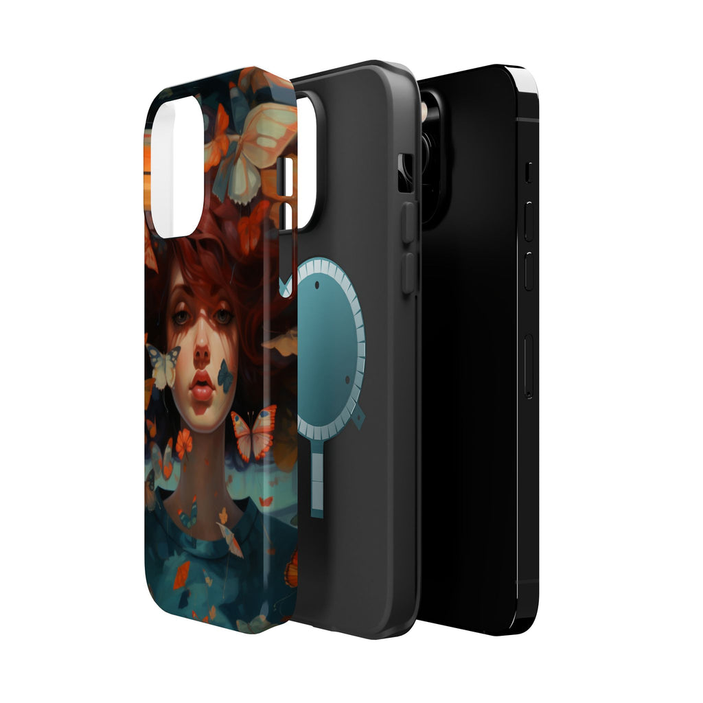 Artistic Butterfly Portrait Phone Case for iPhone & Android — Magnetic Impact-Resistant