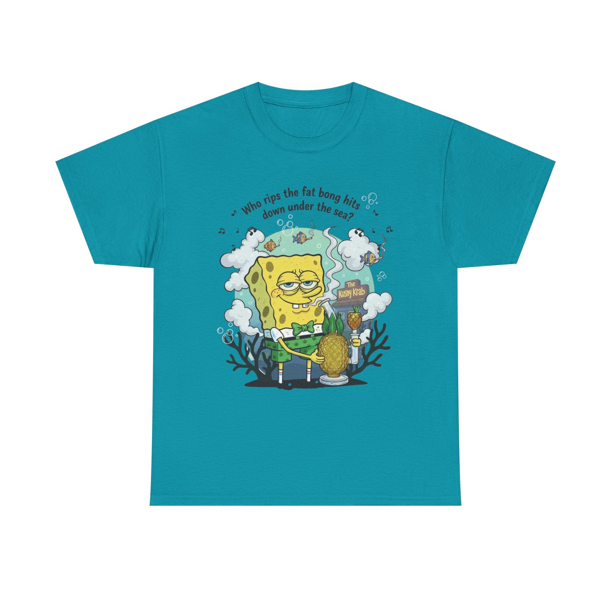 Nostalgic Cartoon Underwater Stoner Pineapple Tee, 420 Humor, Gift for Stoners