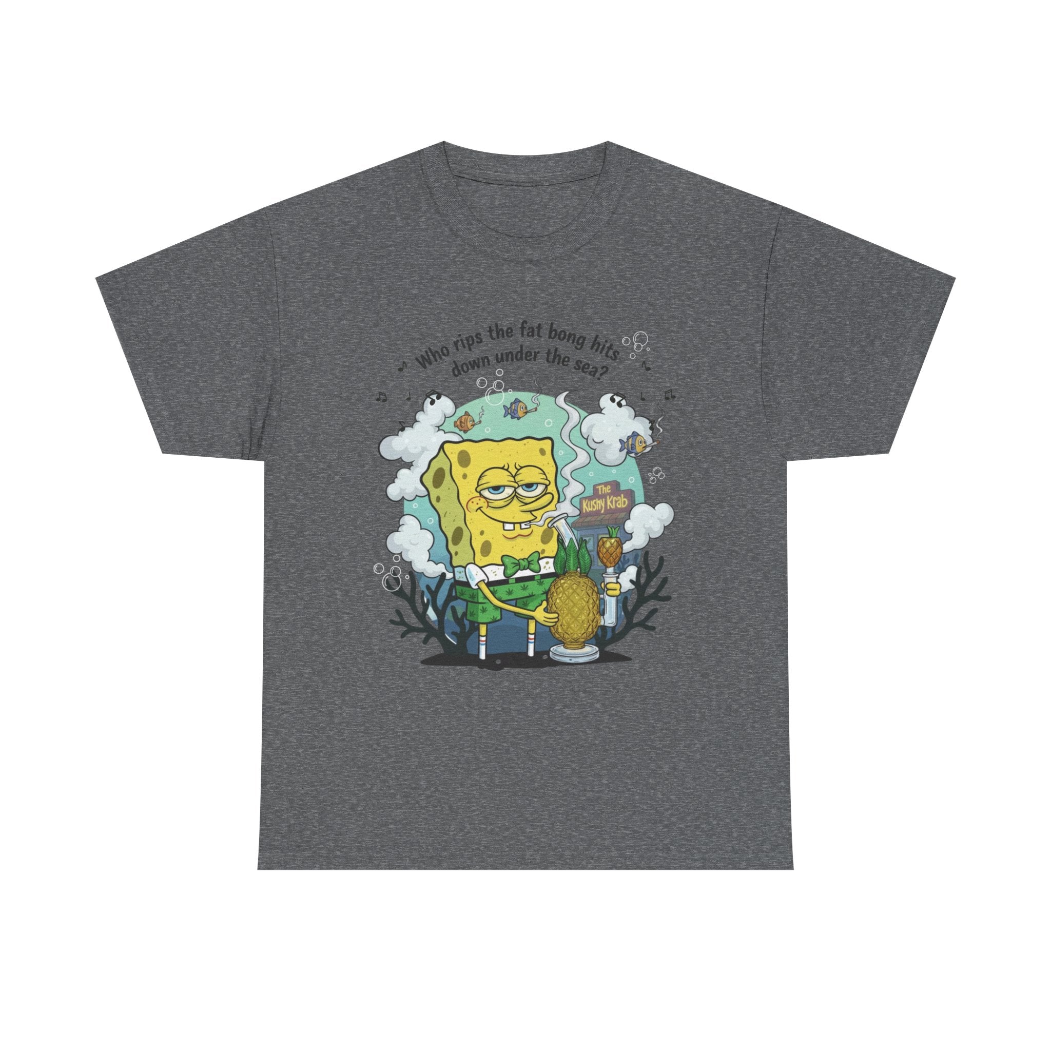 Nostalgic Cartoon Underwater Stoner Pineapple Tee, 420 Humor, Gift for Stoners