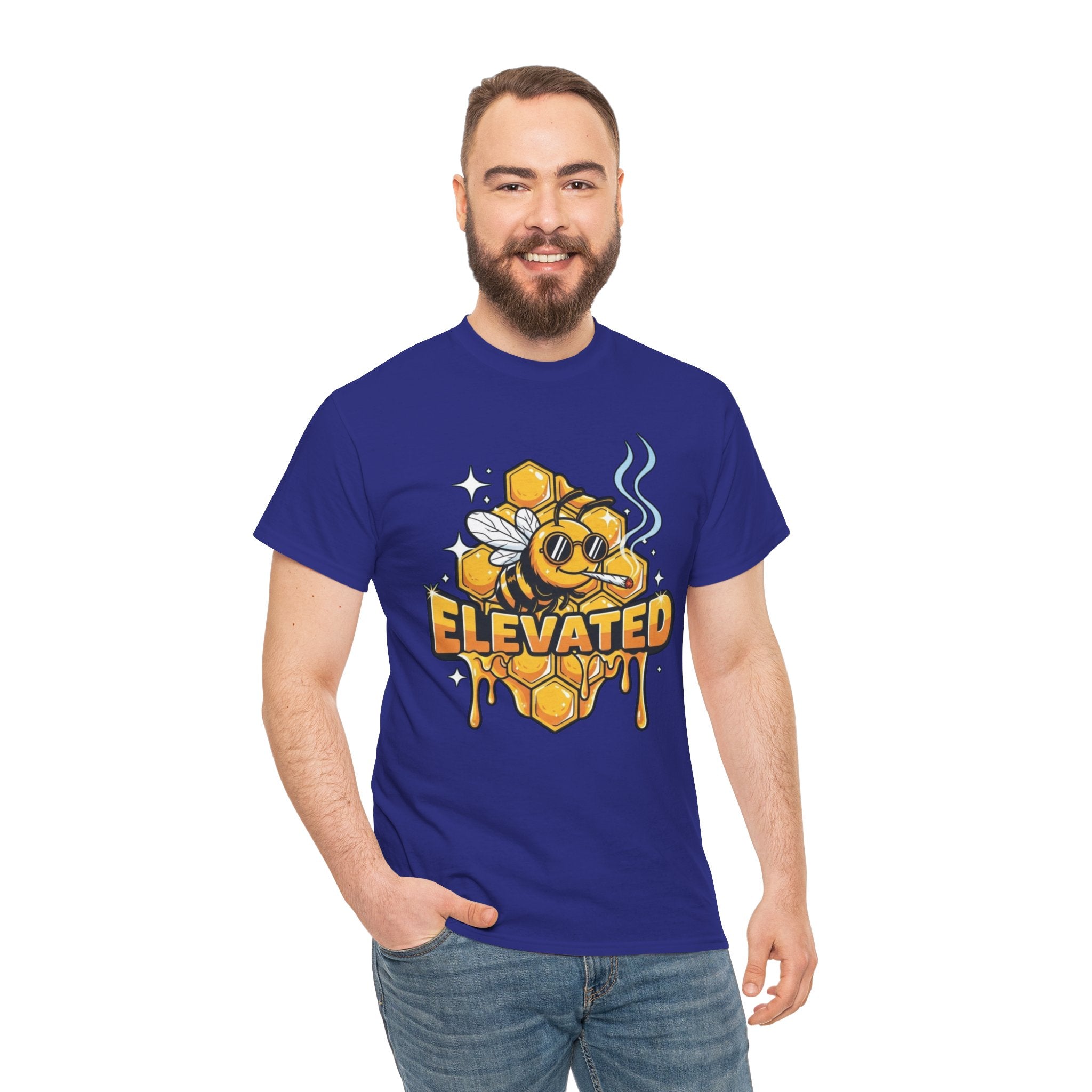 Bee Elevated Graphic Tee | Honeycomb Drip Stoner Shirt