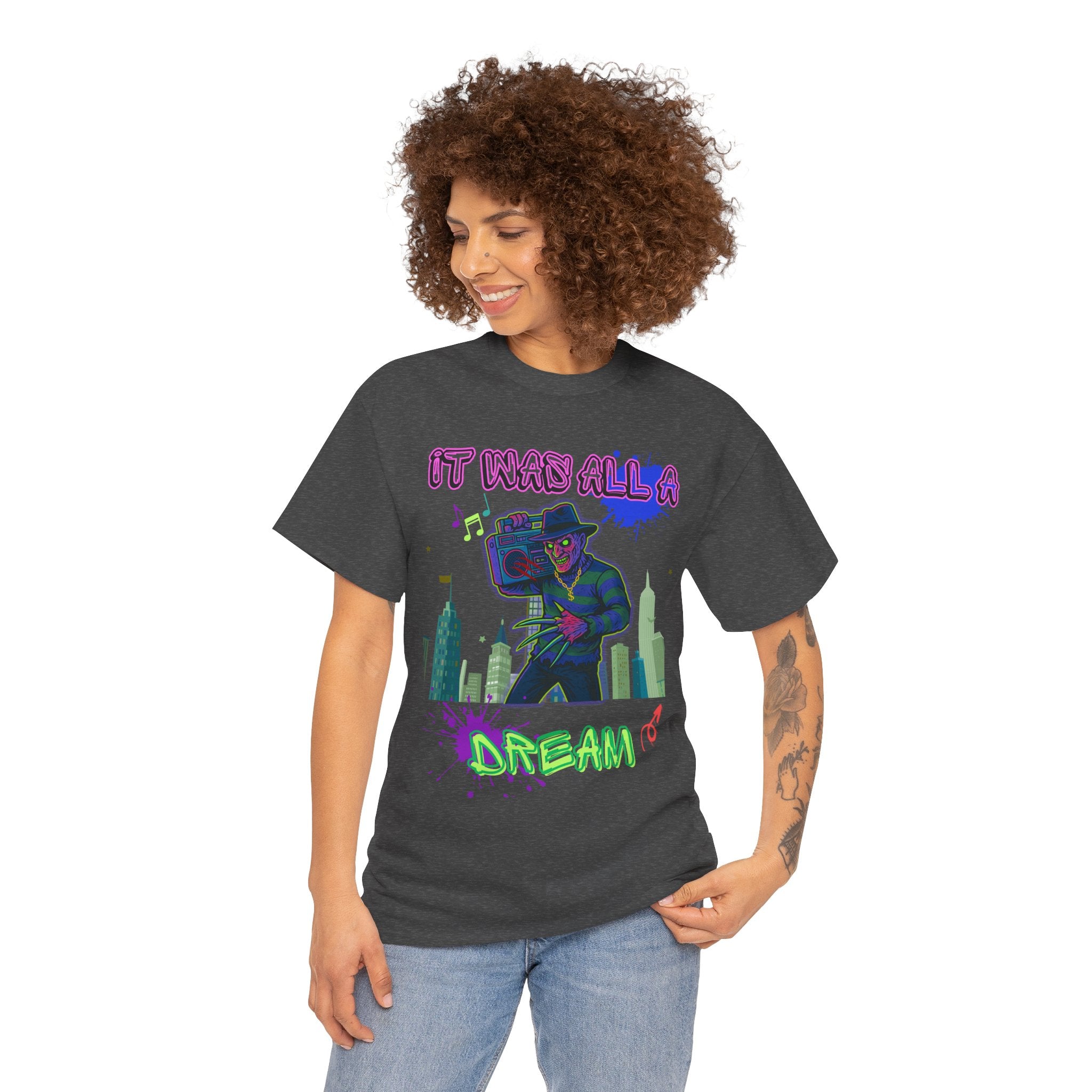 It Was All A Dream Unisex Heavy Cotton Tee - Streetwear, Graphic Tee, Hip Hop Fashion, Casual Wear, Gift Ideas