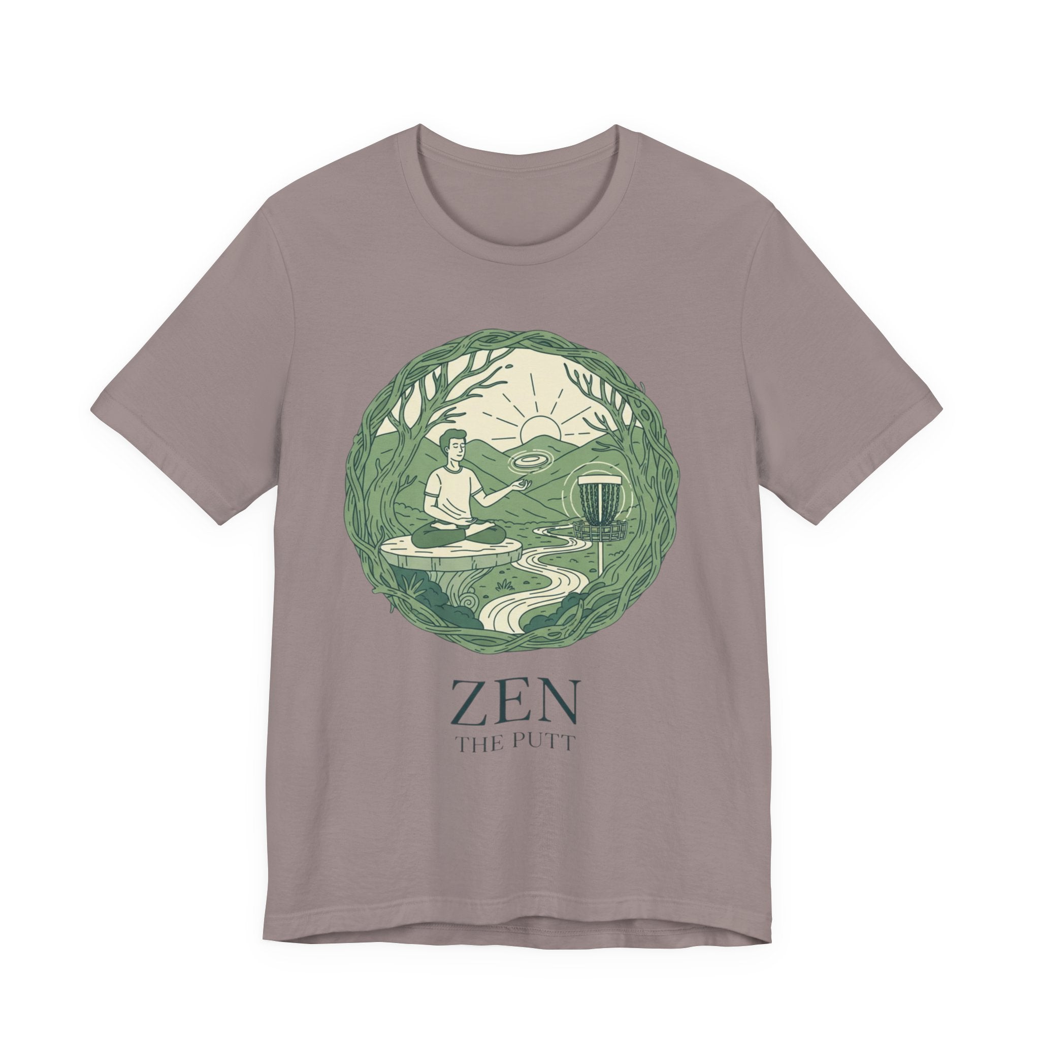 Zen Disc Golf Unisex Tee, Relaxed Fit T-Shirt for Nature Lovers, Gift for Mindfulness Practitioners, Bohemian Vibes, Stoner vibes