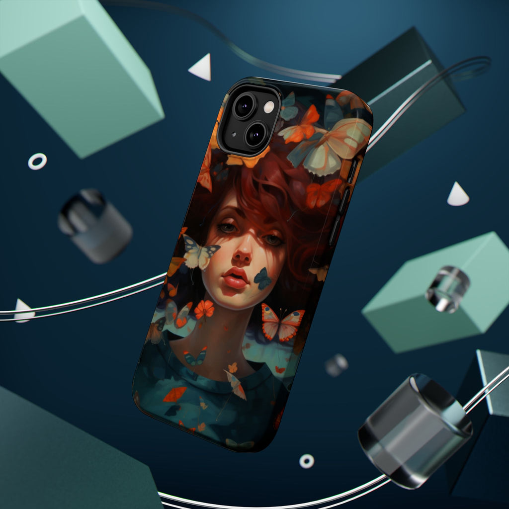 Artistic Butterfly Portrait Phone Case for iPhone & Android — Magnetic Impact-Resistant