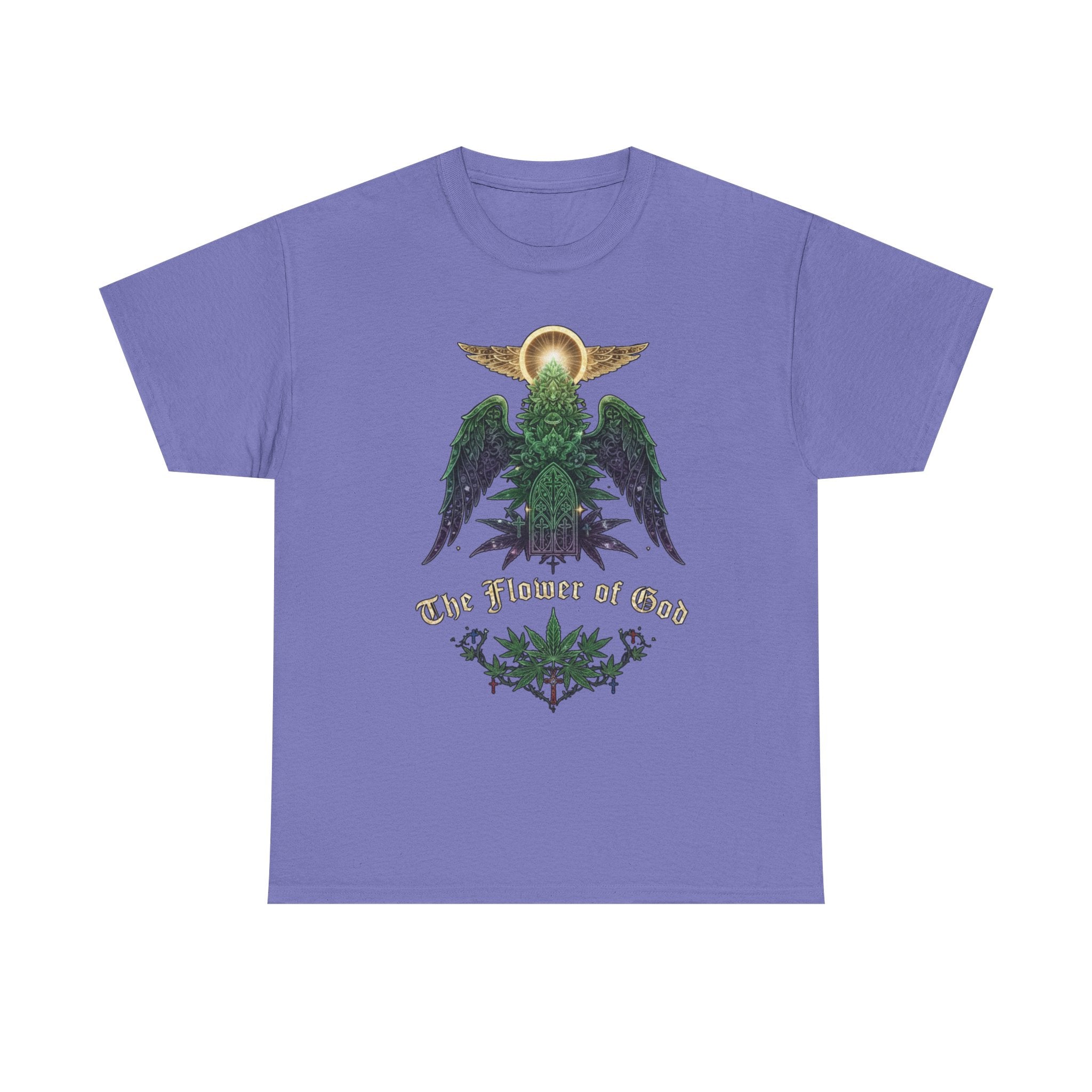 Flower of God- Angel T-Shirt | Retro Botanical Stoner Religious Tee