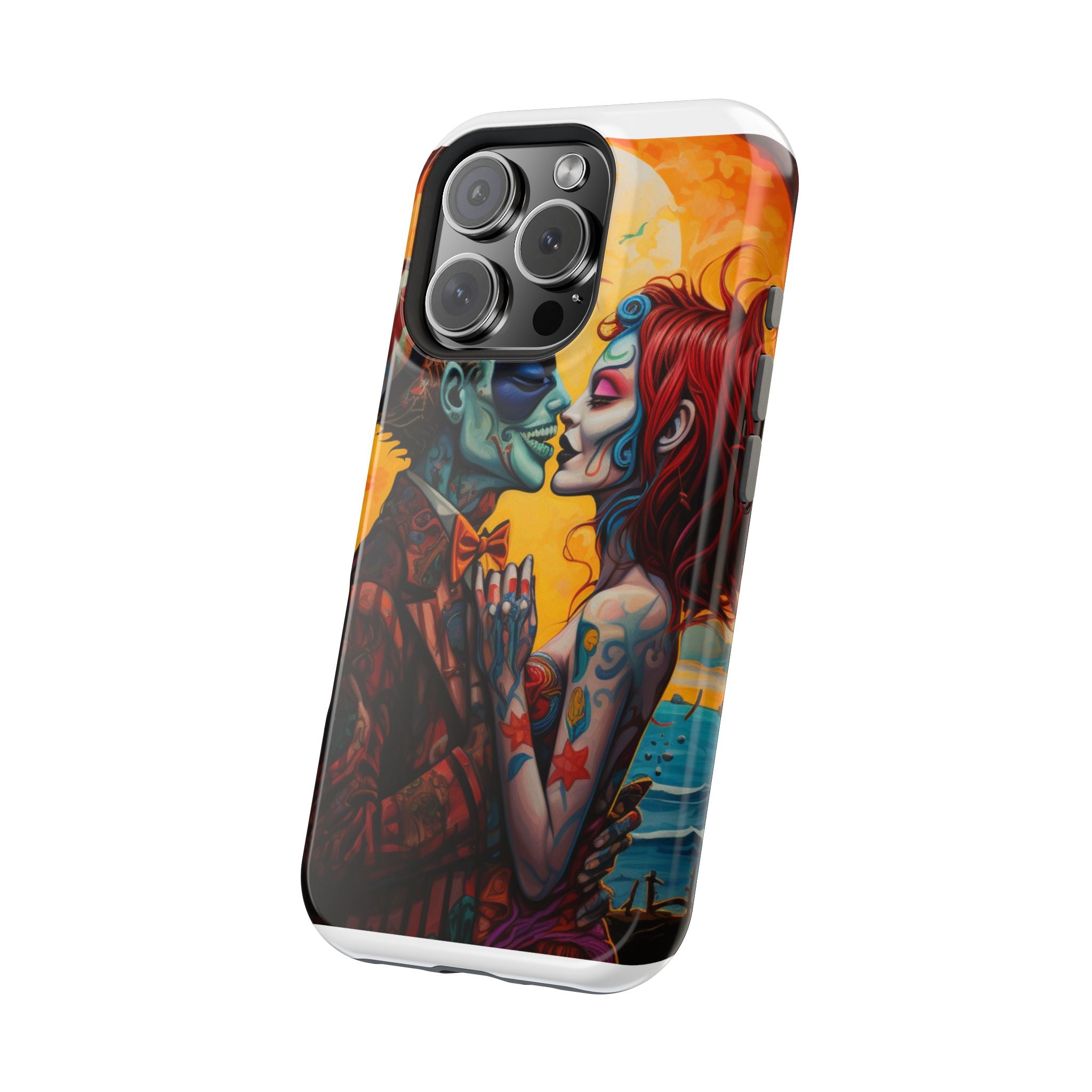 Magnetic Phone Cases - Spooky Lovers Art, Halloween Gifts, Unique Phone Covers, Artistic Phone Accessories, Colorful iPhone Cases