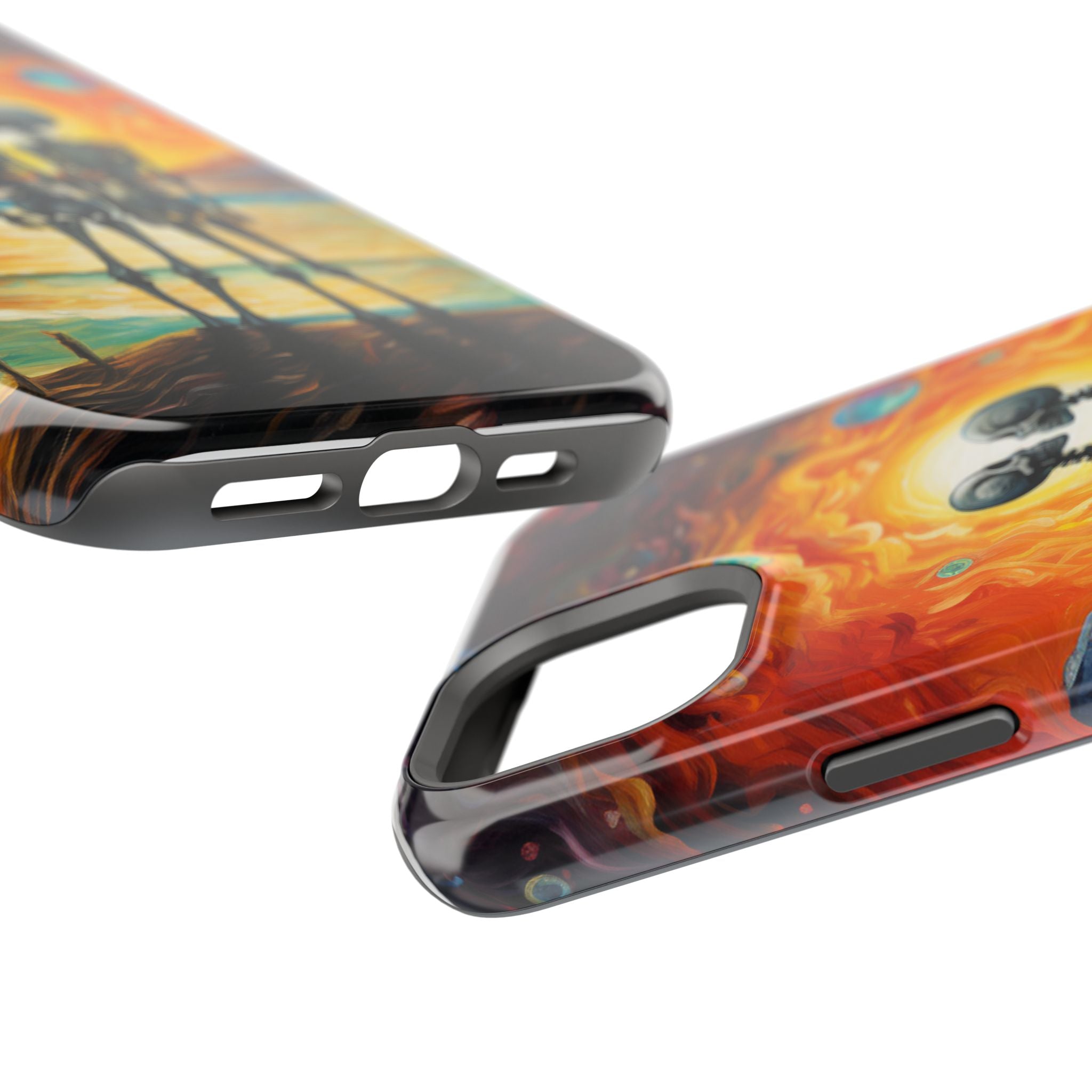 Skeleton Couple Sunset Phone Case | Magnetic Impact-Resistant Case