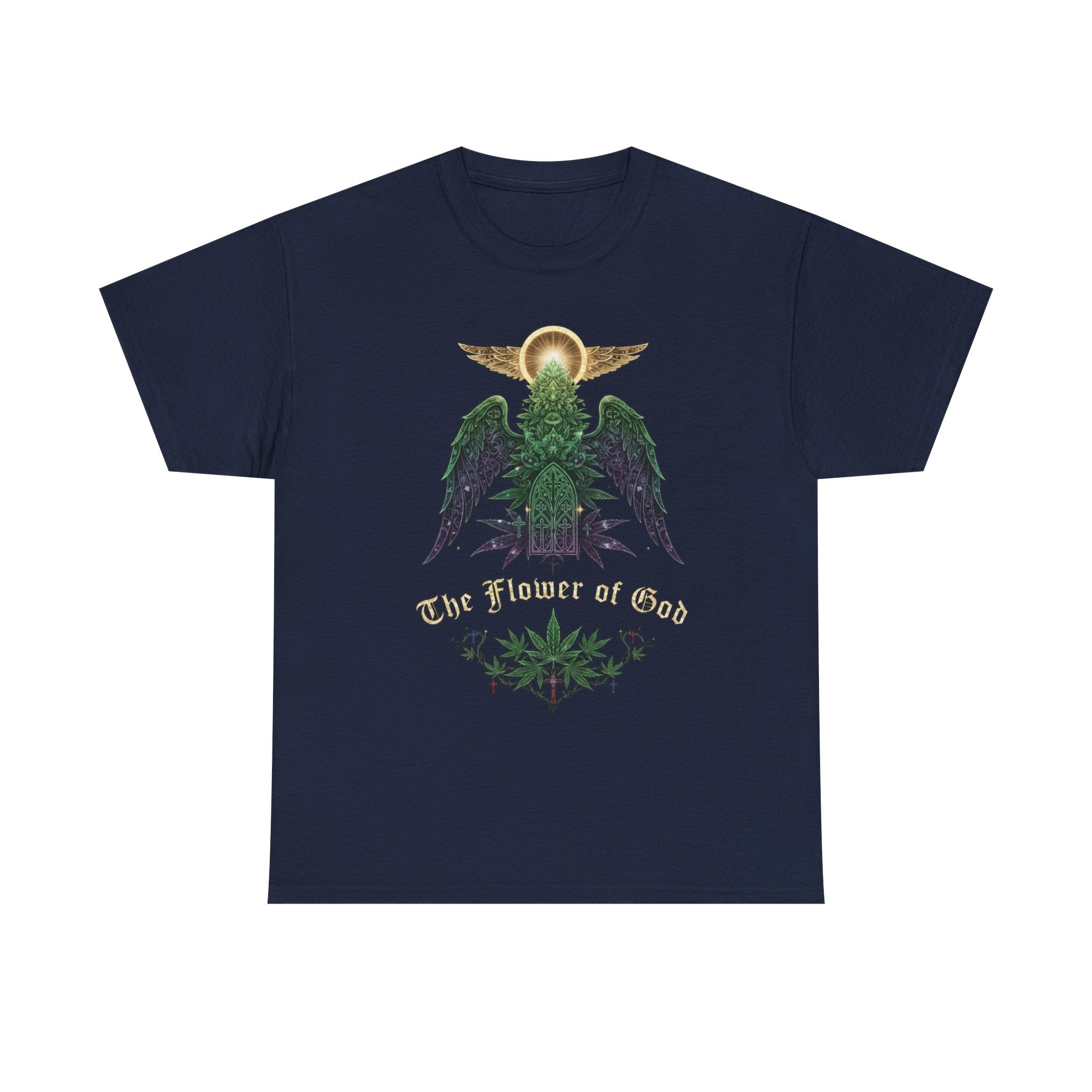 Flower of God- Angel T-Shirt | Retro Botanical Stoner Religious Tee