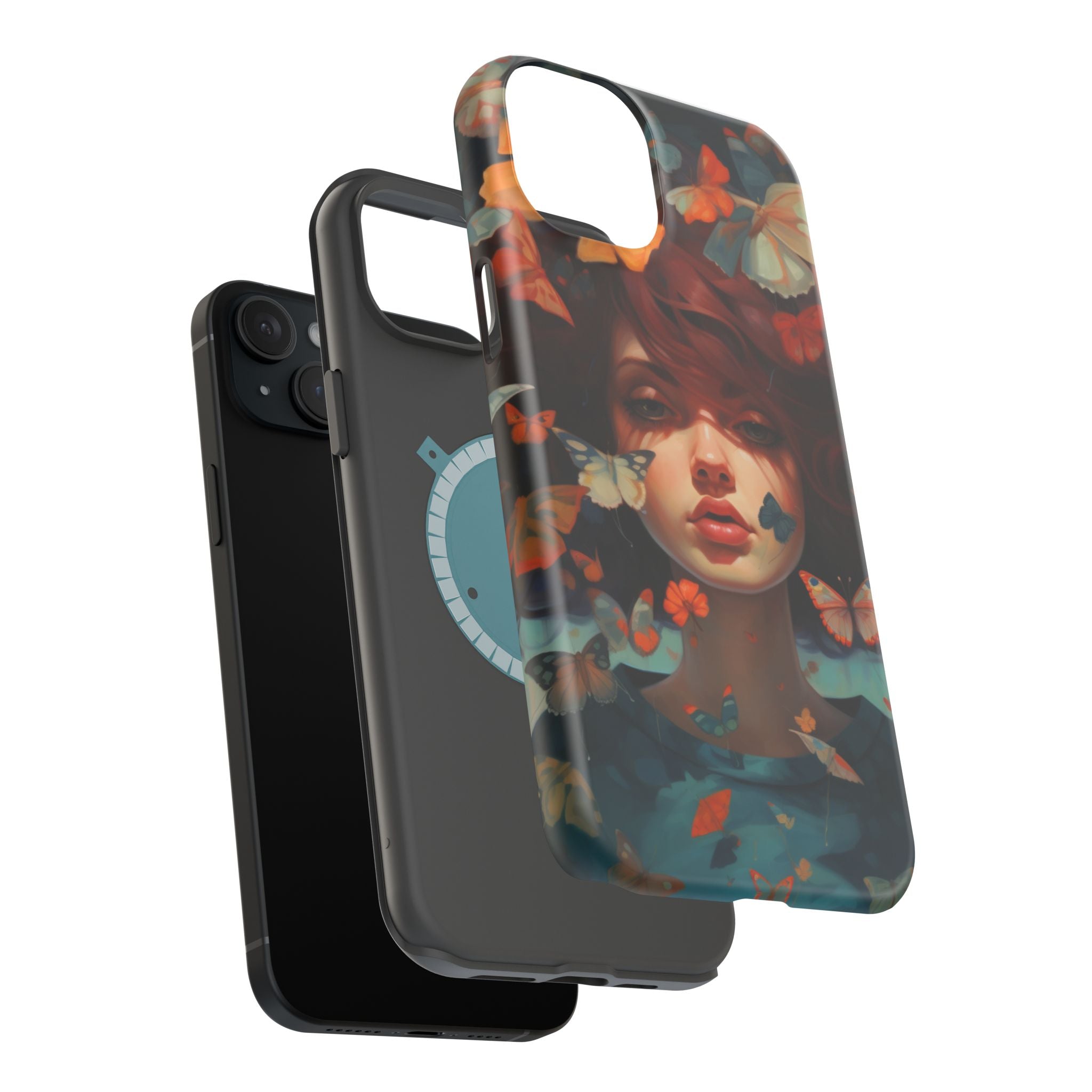 Artistic Butterfly Portrait Phone Case for iPhone & Android — Magnetic Impact-Resistant