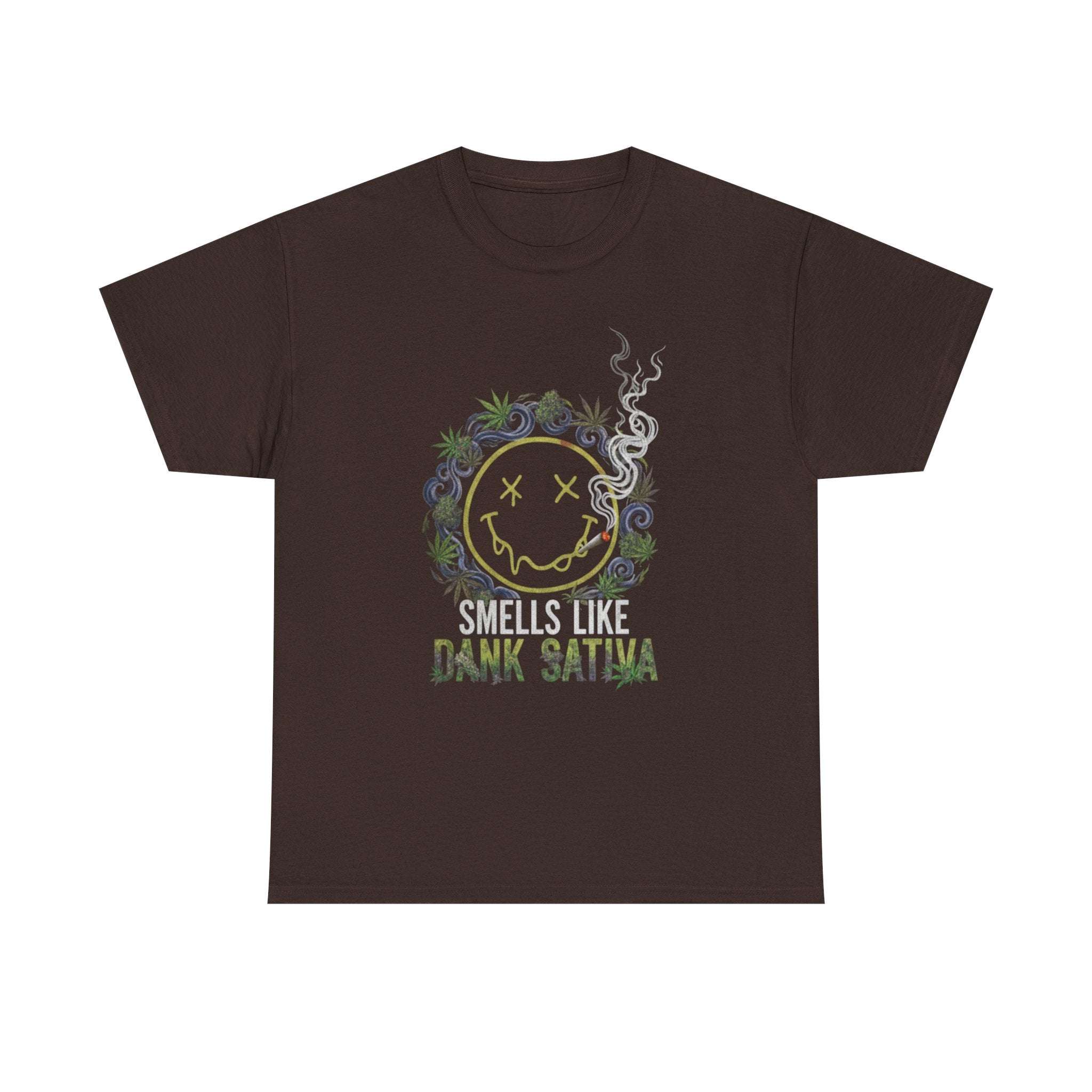 Retro Grunge Smiley 420 Tee | Stoner Humor T-Shirt