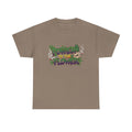 Power to the Flowers Tee | Stoner Conspiracy- Retro Graffiti 420 Leaf