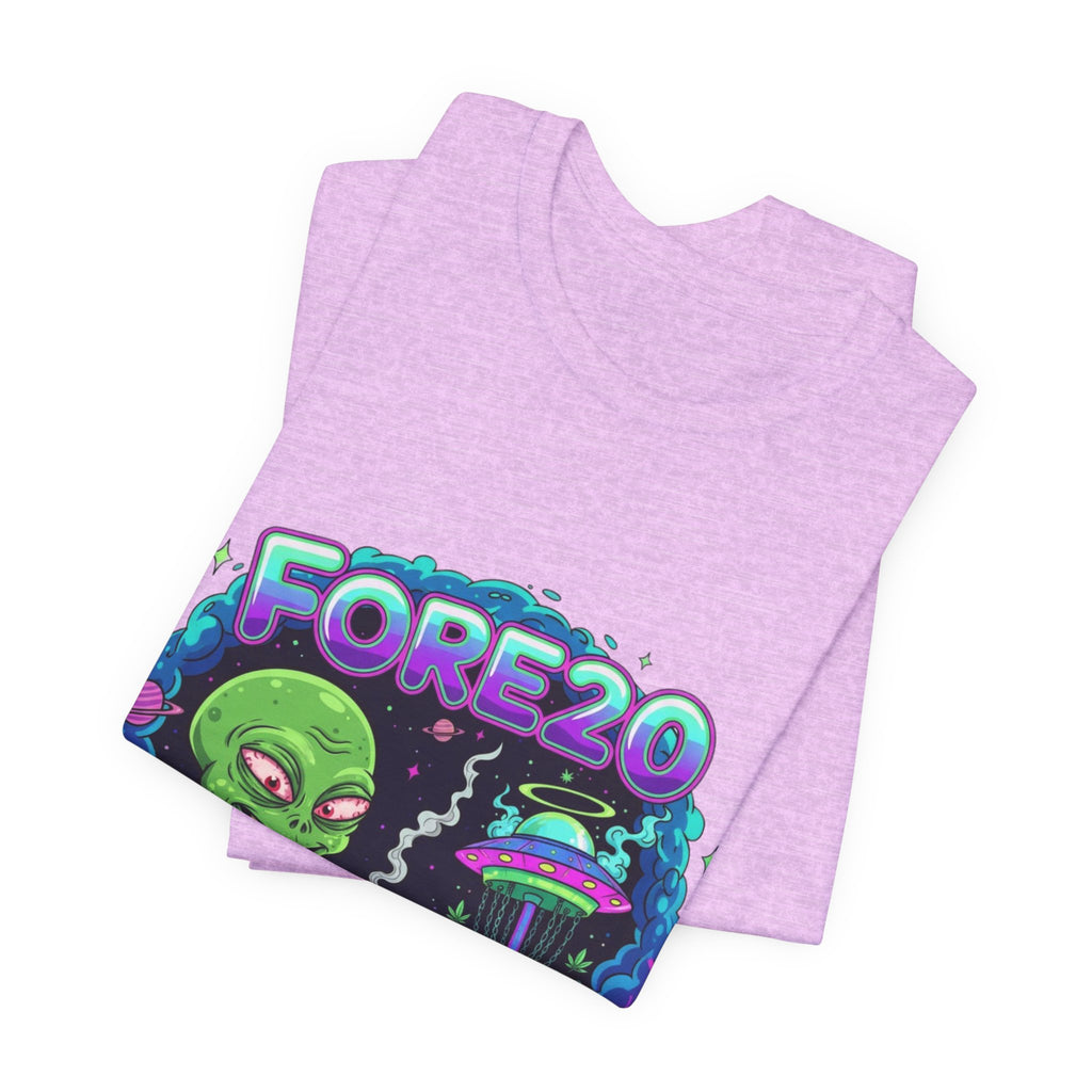 Stoner Alien Disc Golf Tee, UFO T-Shirt, Fun Casual Wear, Gift for Space Lovers, Sci-Fi Fan Apparel, Dunny 420 Frolph Shirt