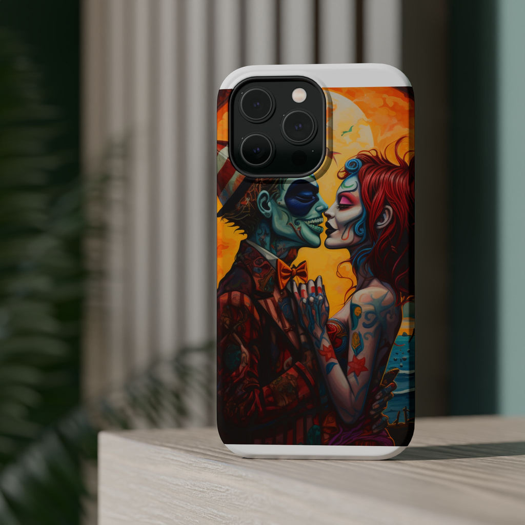 Magnetic Phone Cases - Spooky Lovers Art, Halloween Gifts, Unique Phone Covers, Artistic Phone Accessories, Colorful iPhone Cases