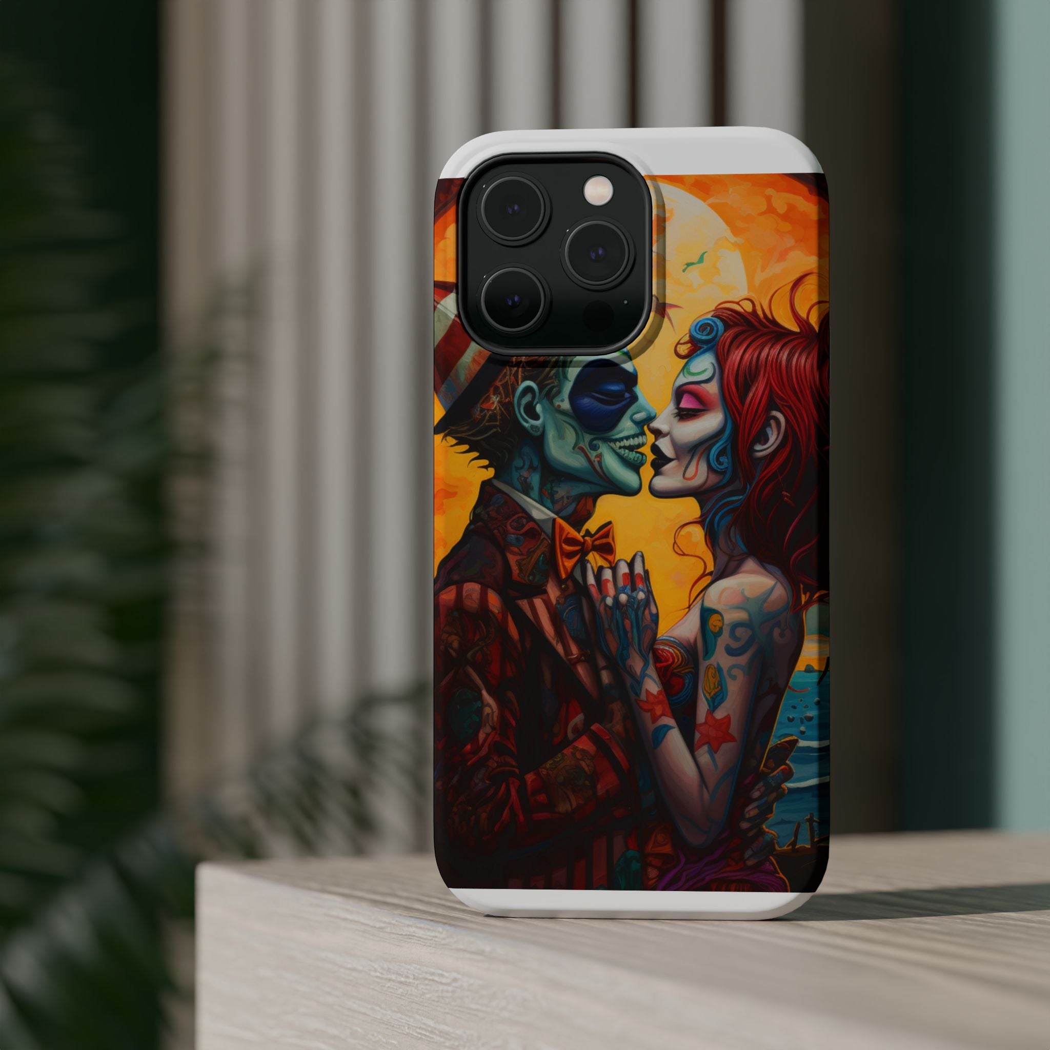 Magnetic Phone Cases - Spooky Lovers Art, Halloween Gifts, Unique Phone Covers, Artistic Phone Accessories, Colorful iPhone Cases