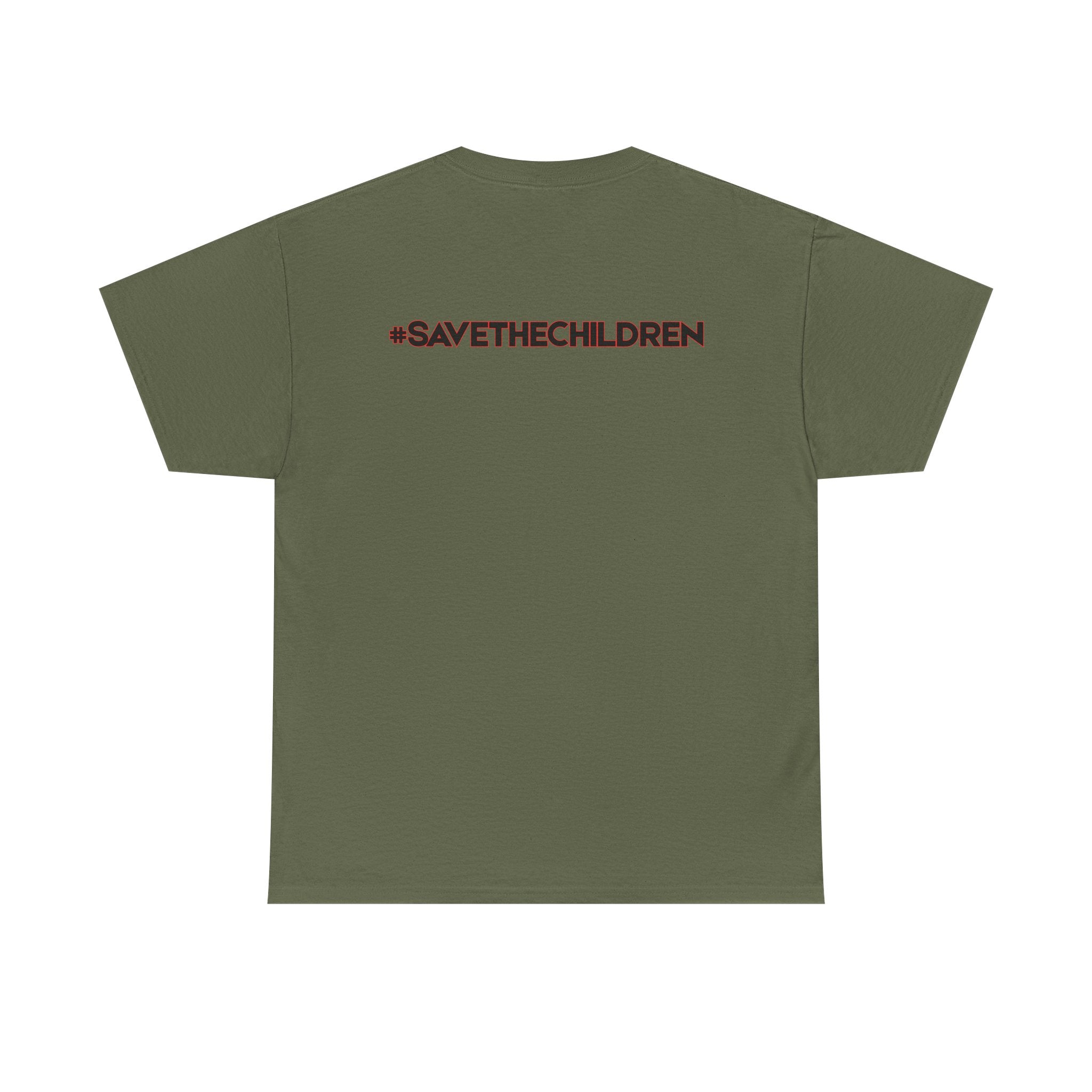 Protest Pizza Box Conspiracy Save the Children T-Shirt | Vintage Riot Art