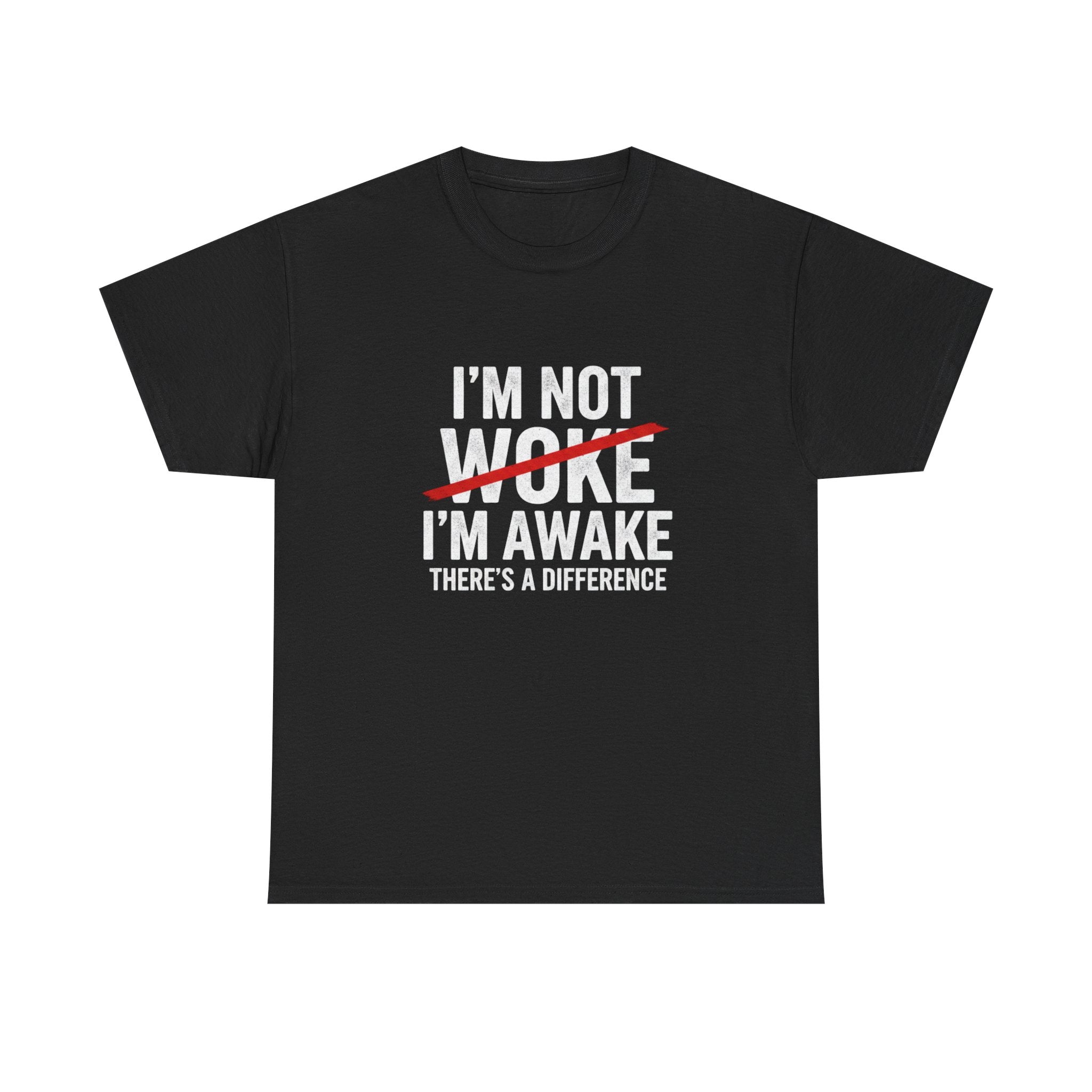 I'm not Woke, I'm Awake T Shirt, Question the narrative graphic Tee, Free Thinker Statement Shirt